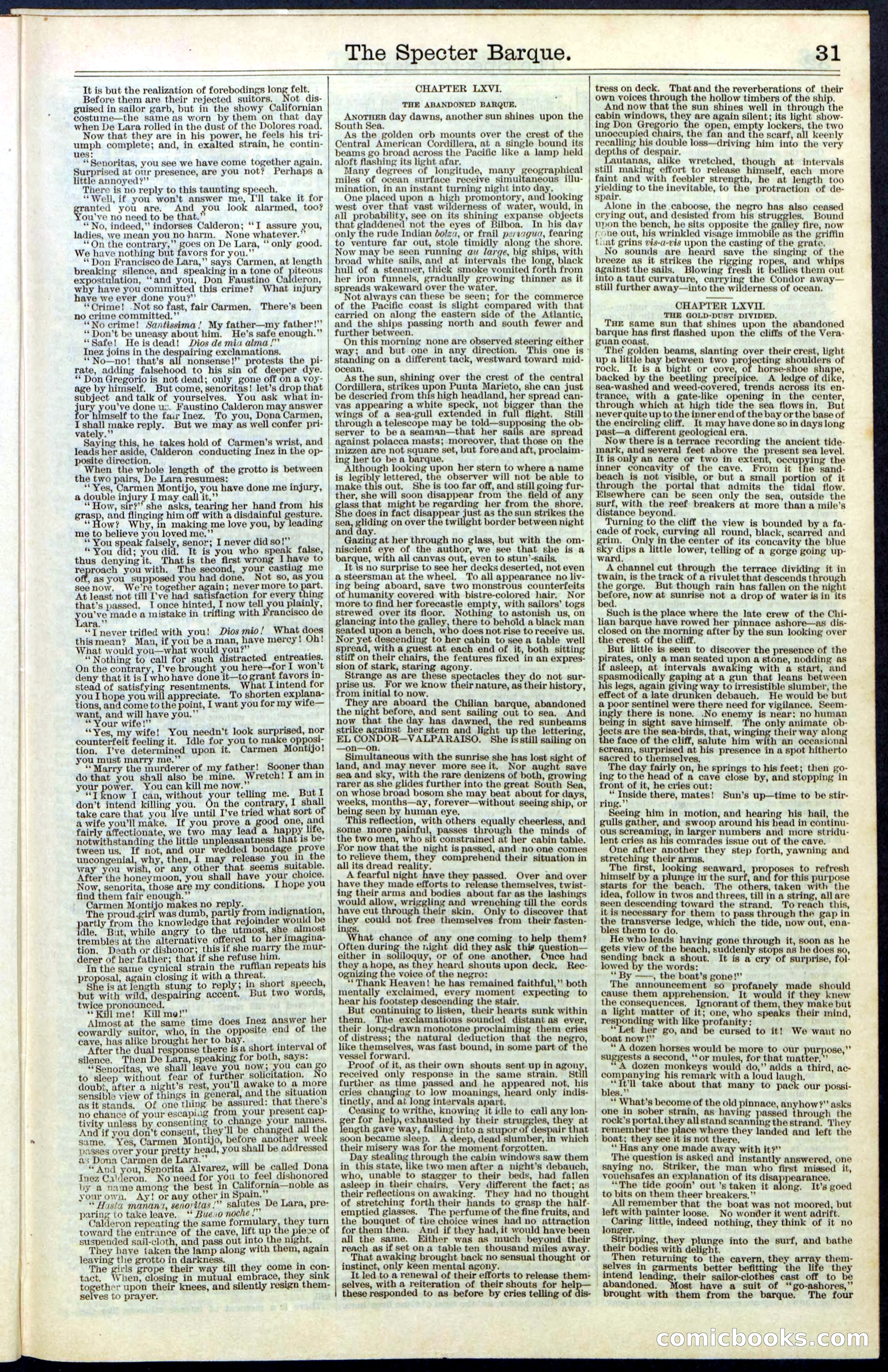 Beadle's New York Dime Library, No. 66 — page 31 of 40