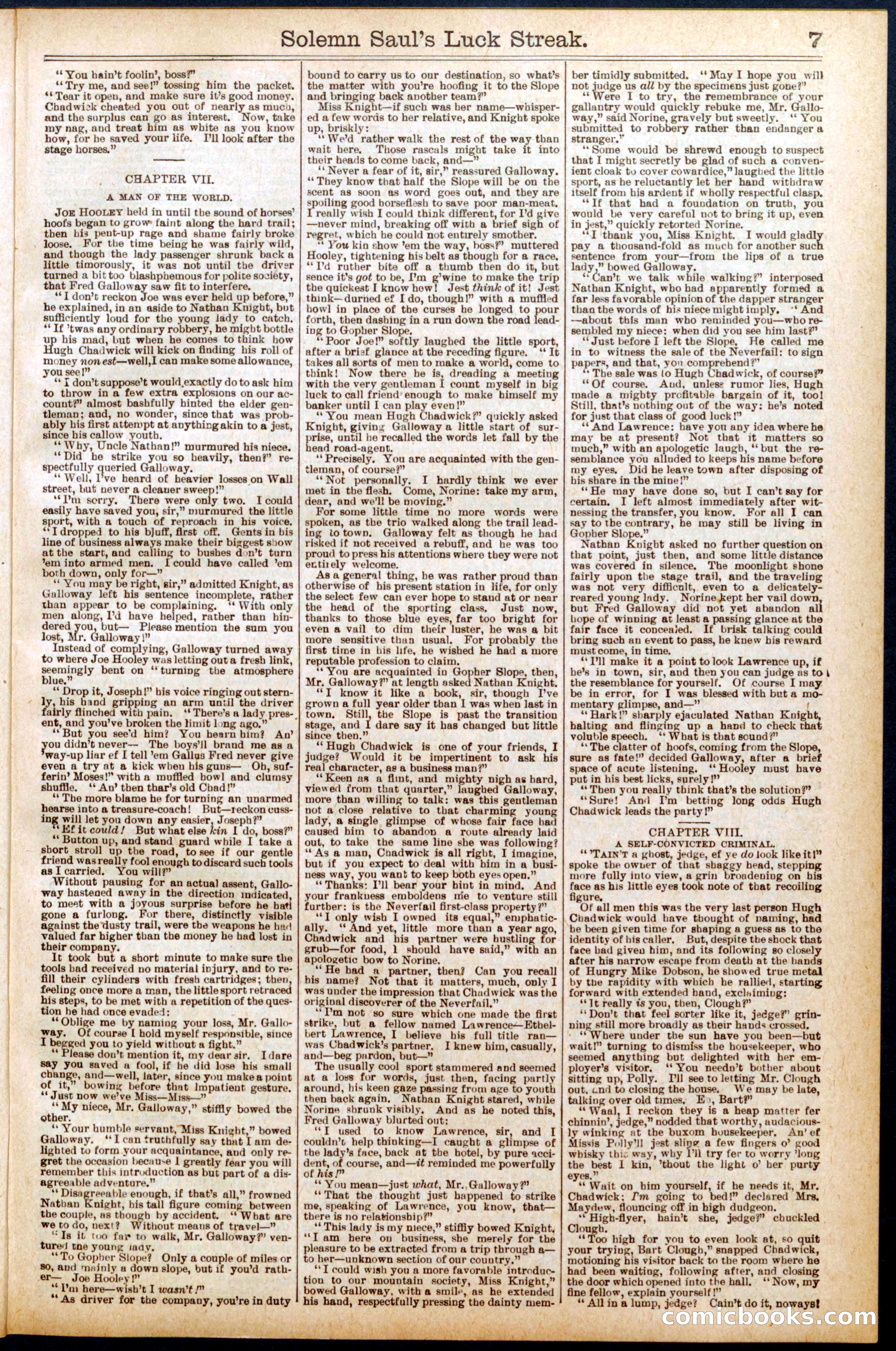 Beadle's New York Dime Library No. 668 — page 7 of 32