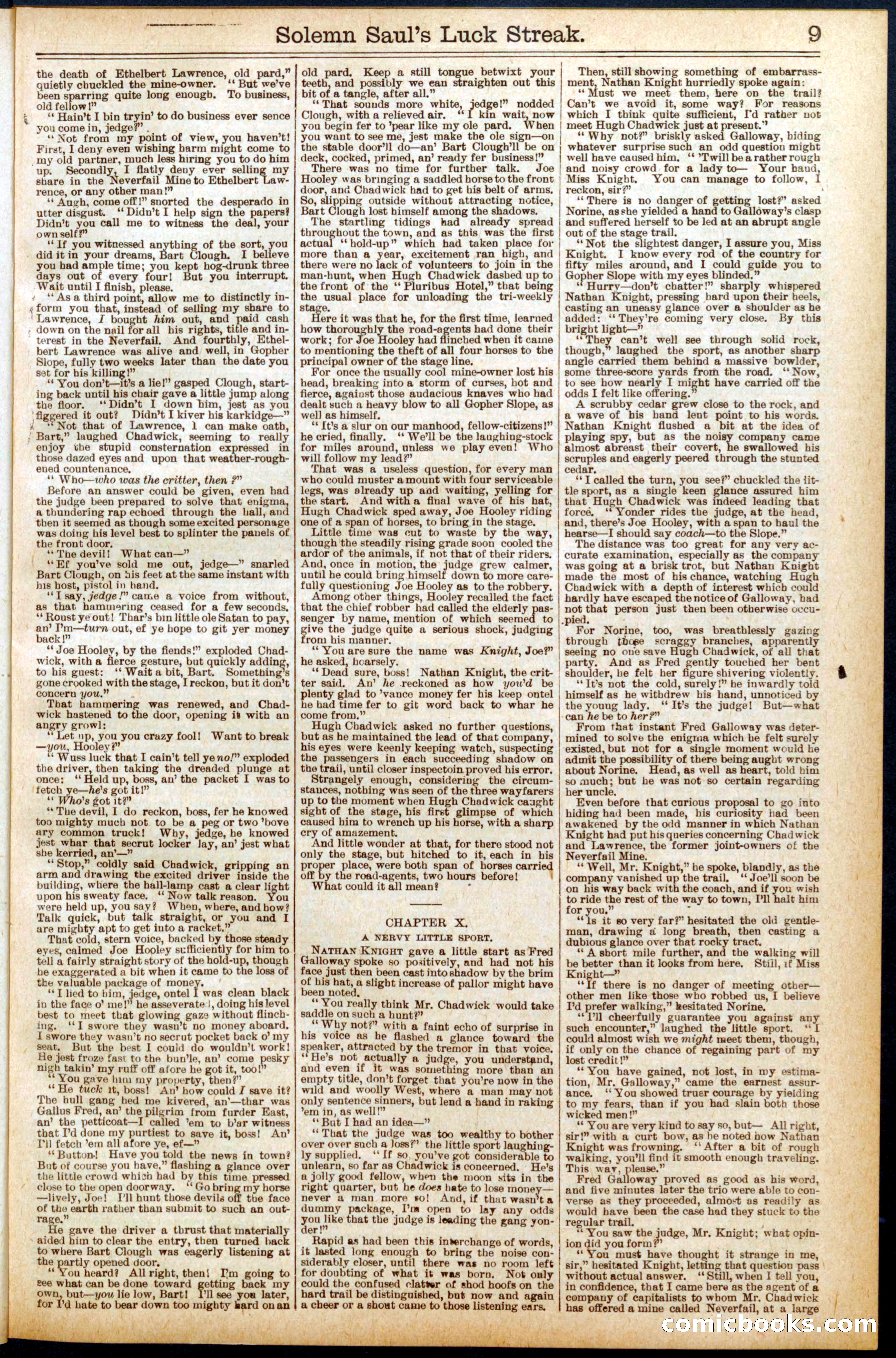 Beadle's New York Dime Library No. 668 — page 9 of 32