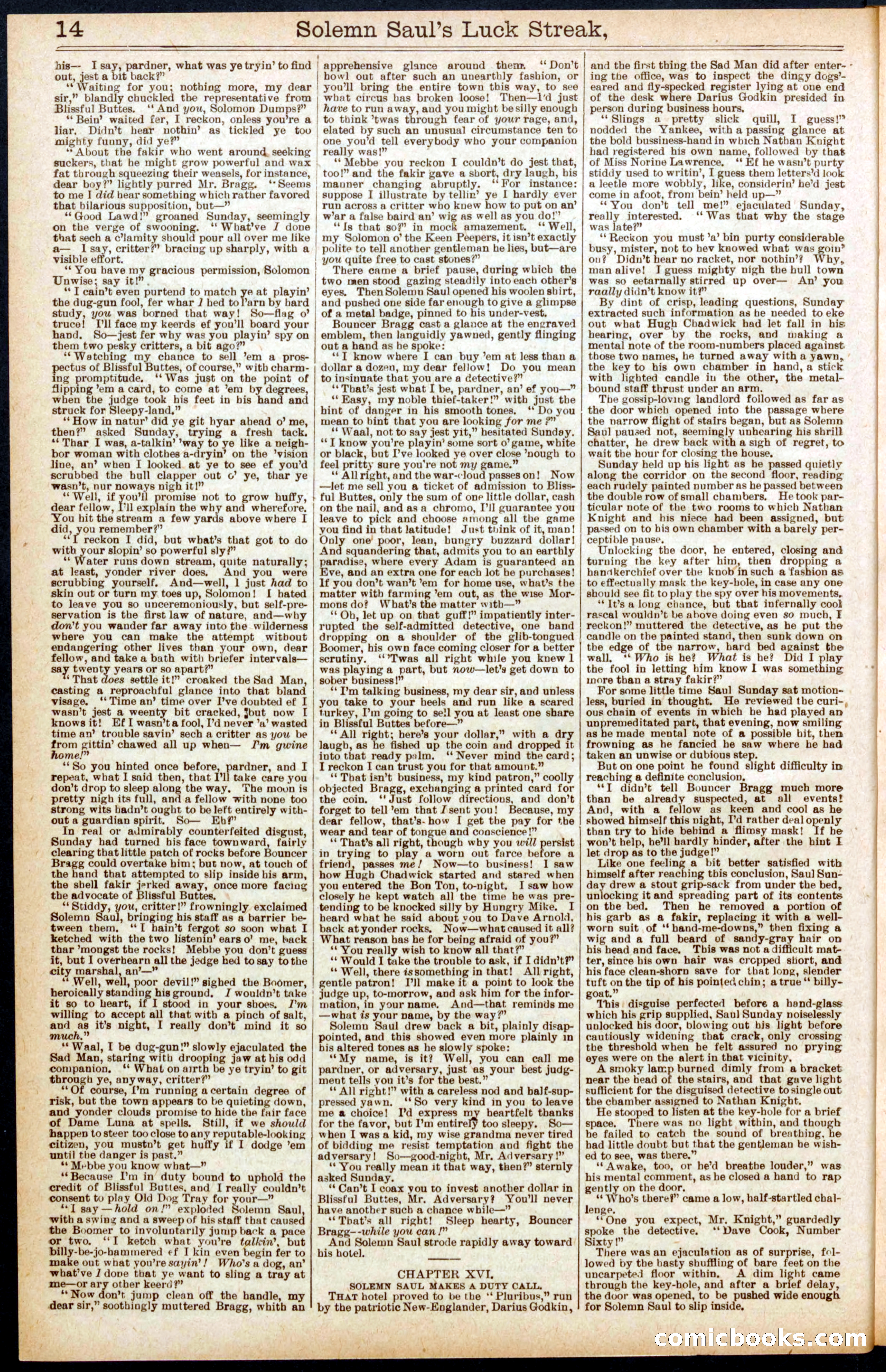 Beadle's New York Dime Library No. 668 — page 14 of 32