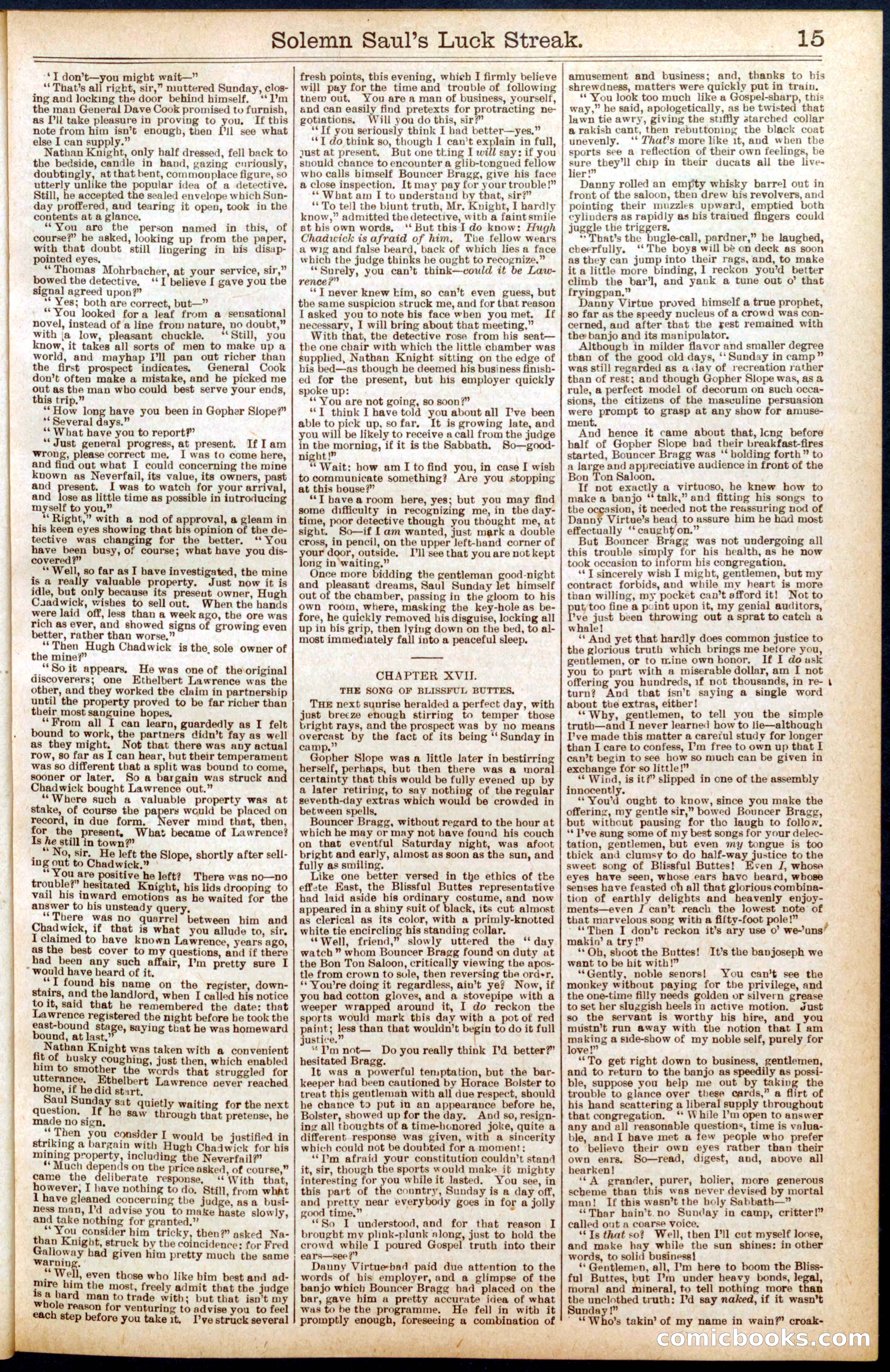 Beadle's New York Dime Library No. 668 — page 15 of 32