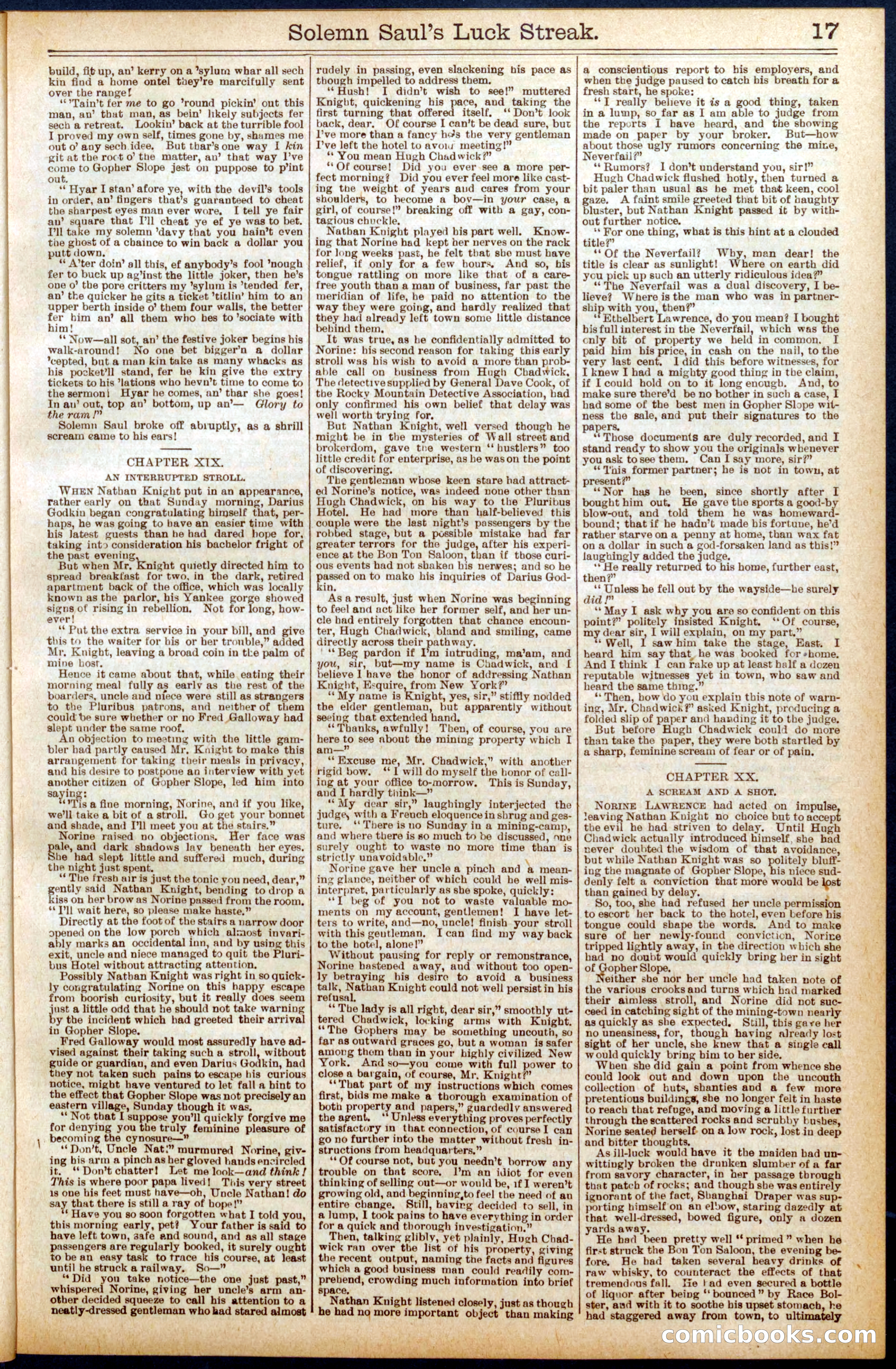Beadle's New York Dime Library No. 668 — page 17 of 32