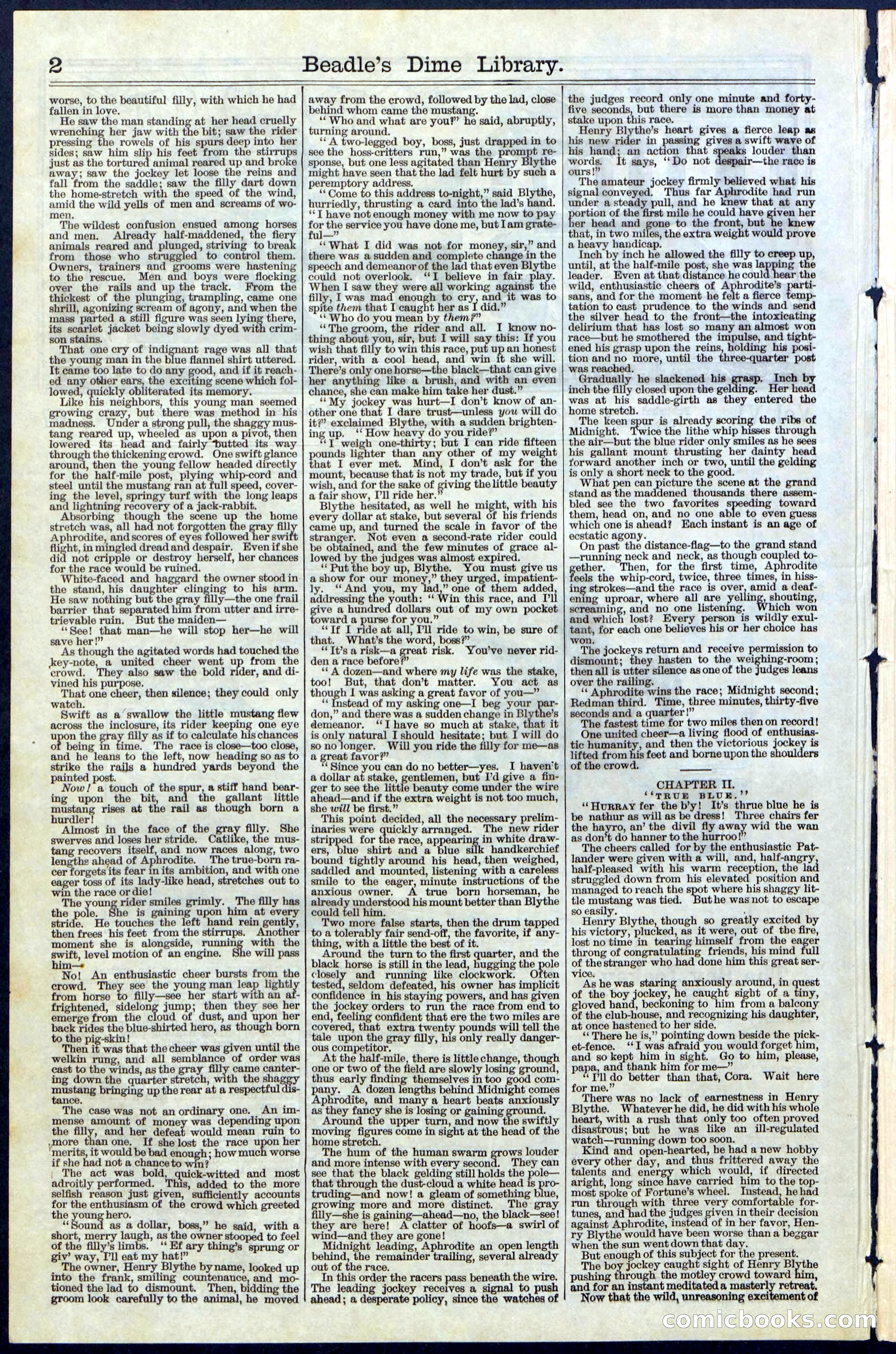 Beadle's New York Dime Library, No. 67 — page 2 of 32