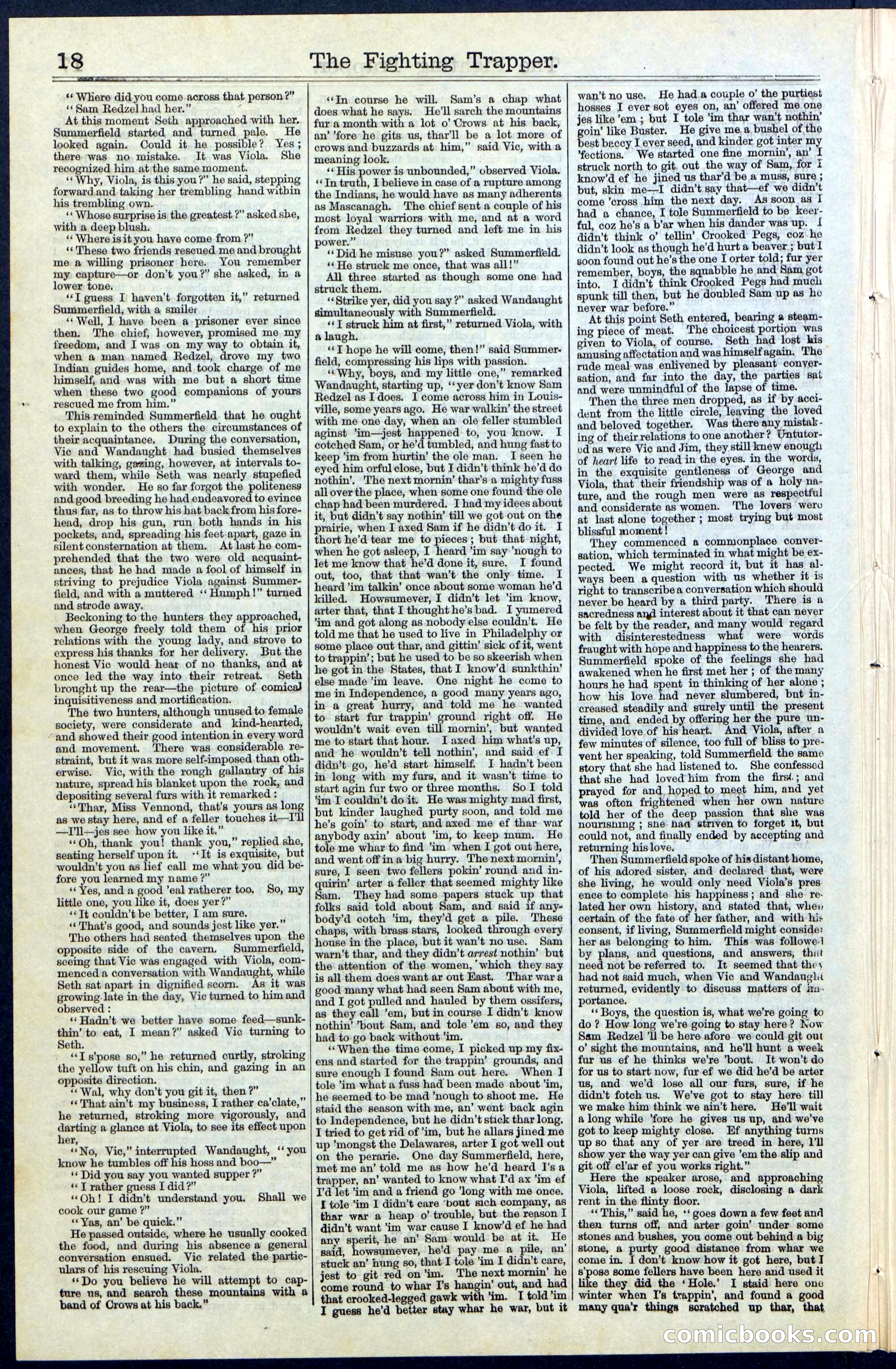 Beadle's New York Dime Library, No. 68 — page 18 of 32