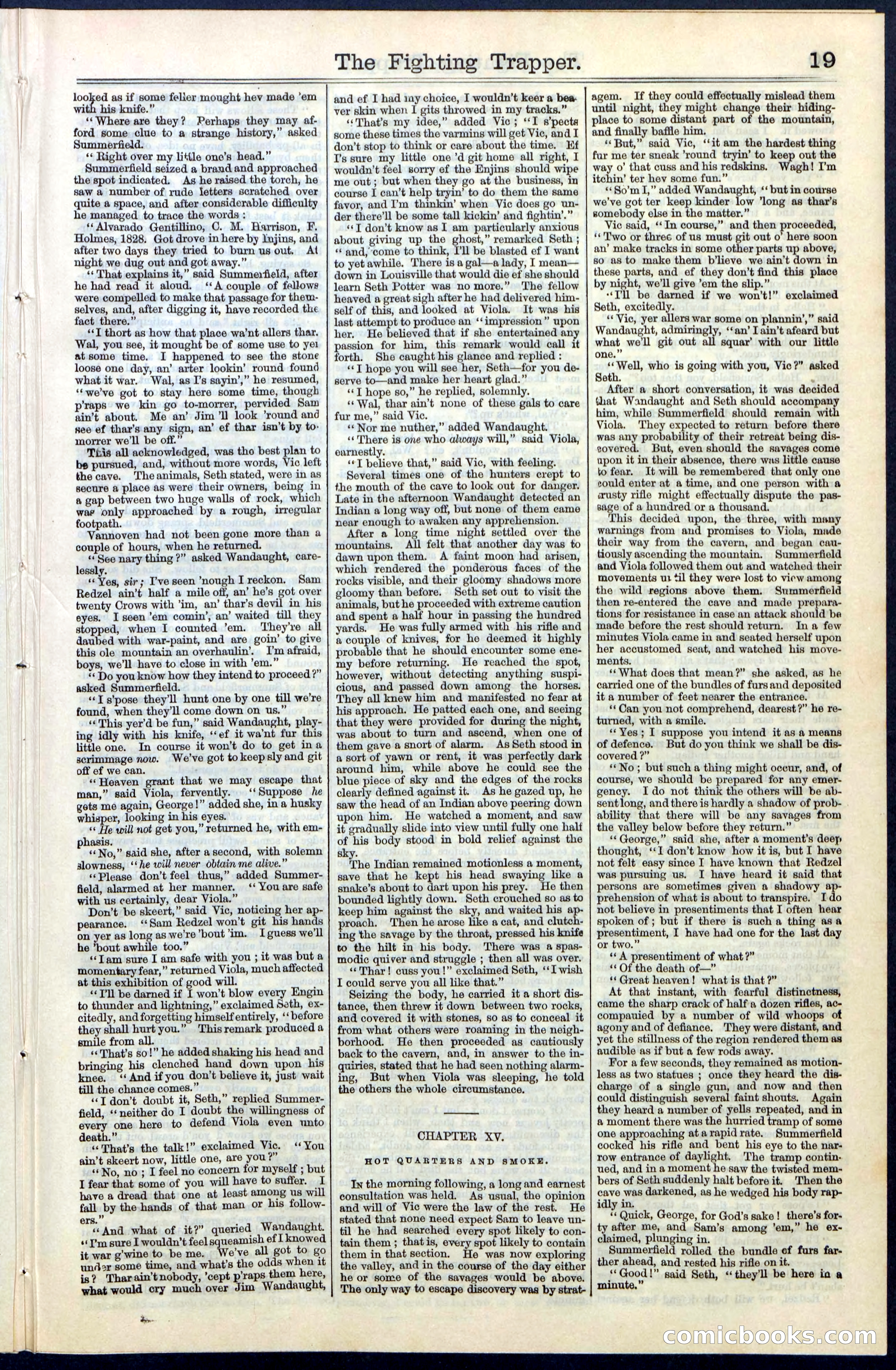 Beadle's New York Dime Library, No. 68 — page 19 of 32