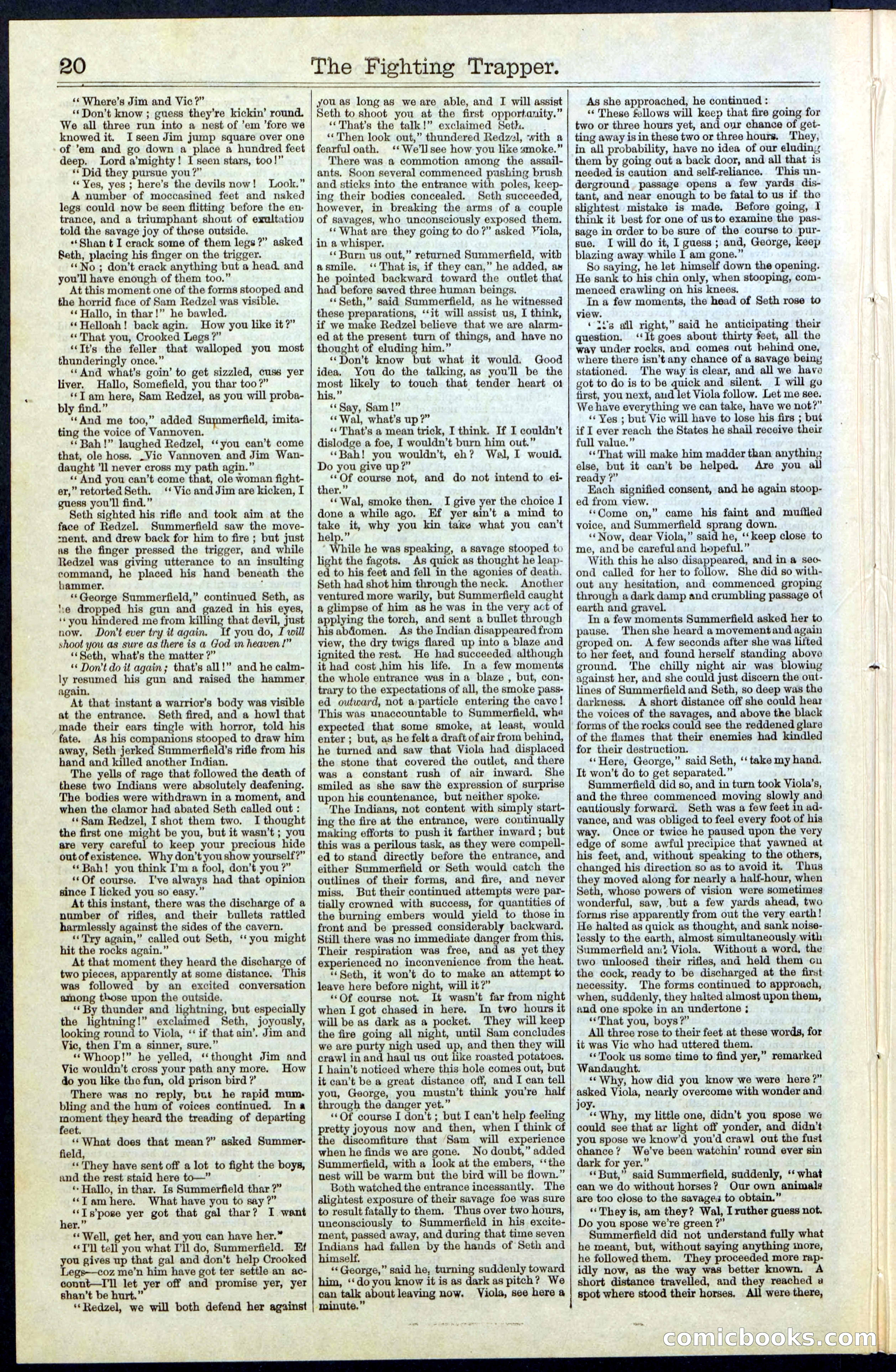 Beadle's New York Dime Library, No. 68 — page 20 of 32