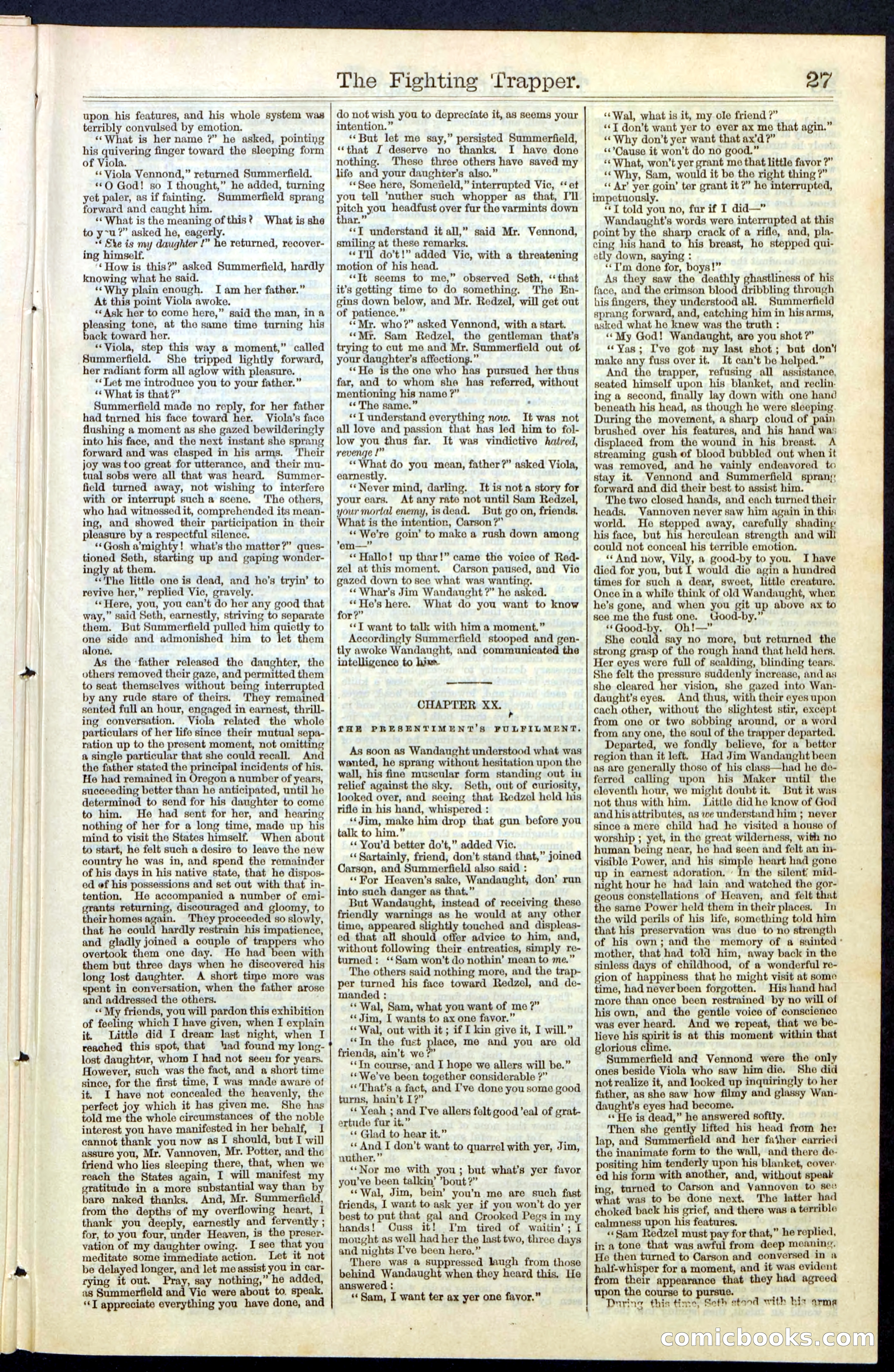 Beadle's New York Dime Library, No. 68 — page 27 of 32