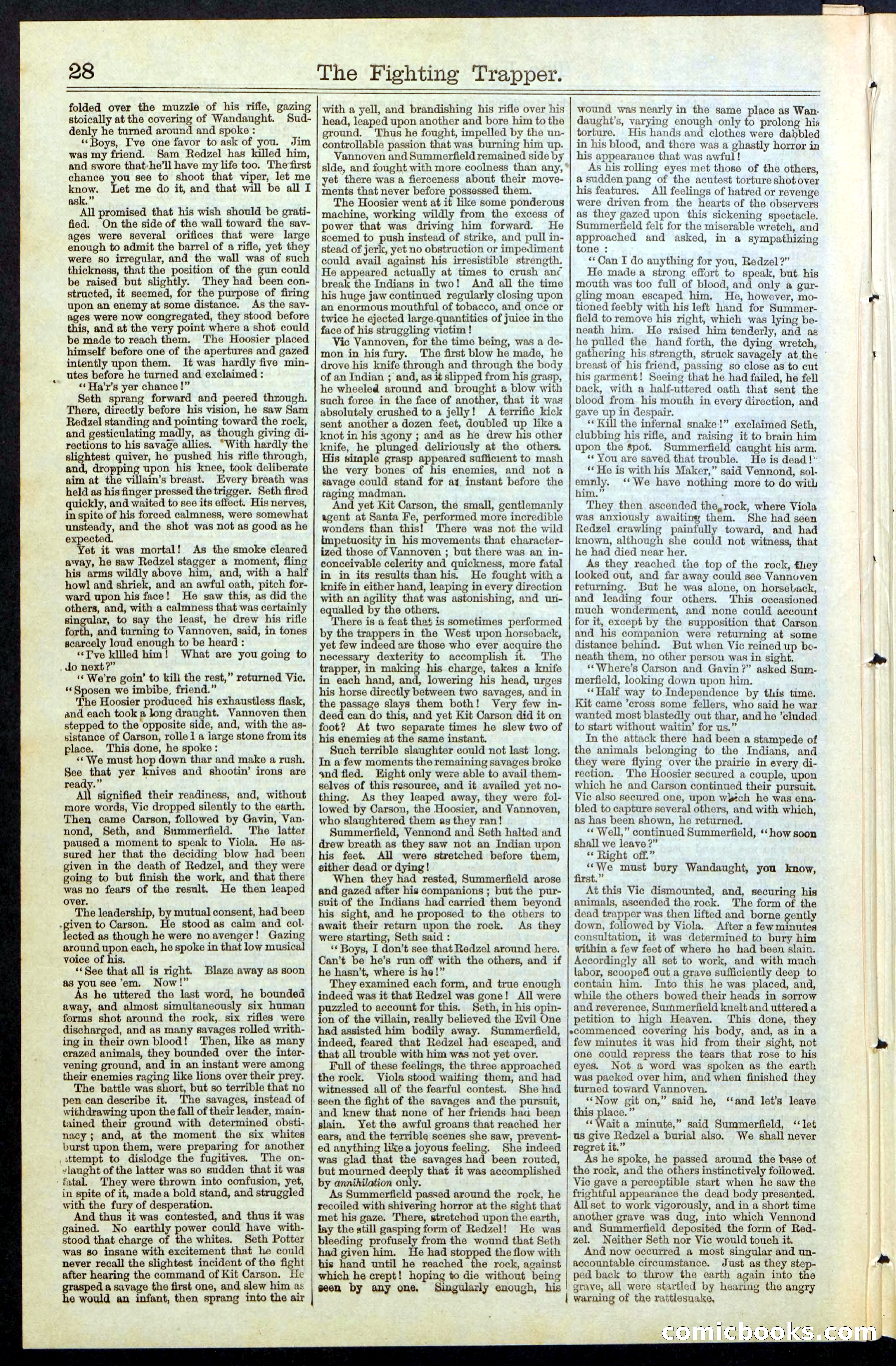 Beadle's New York Dime Library, No. 68 — page 28 of 32