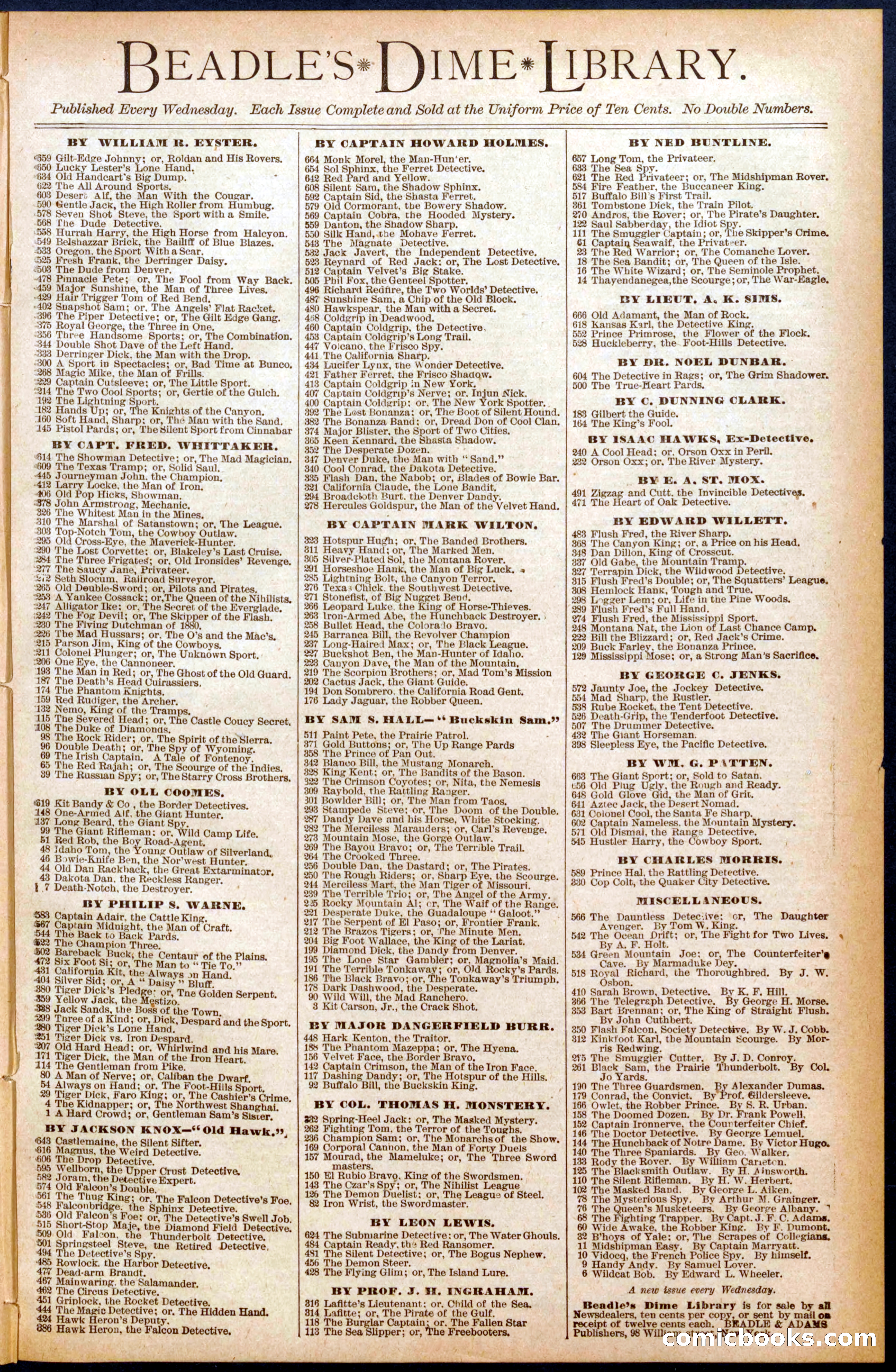Beadle's New York Dime Library, No. 681 — page 31 of 32