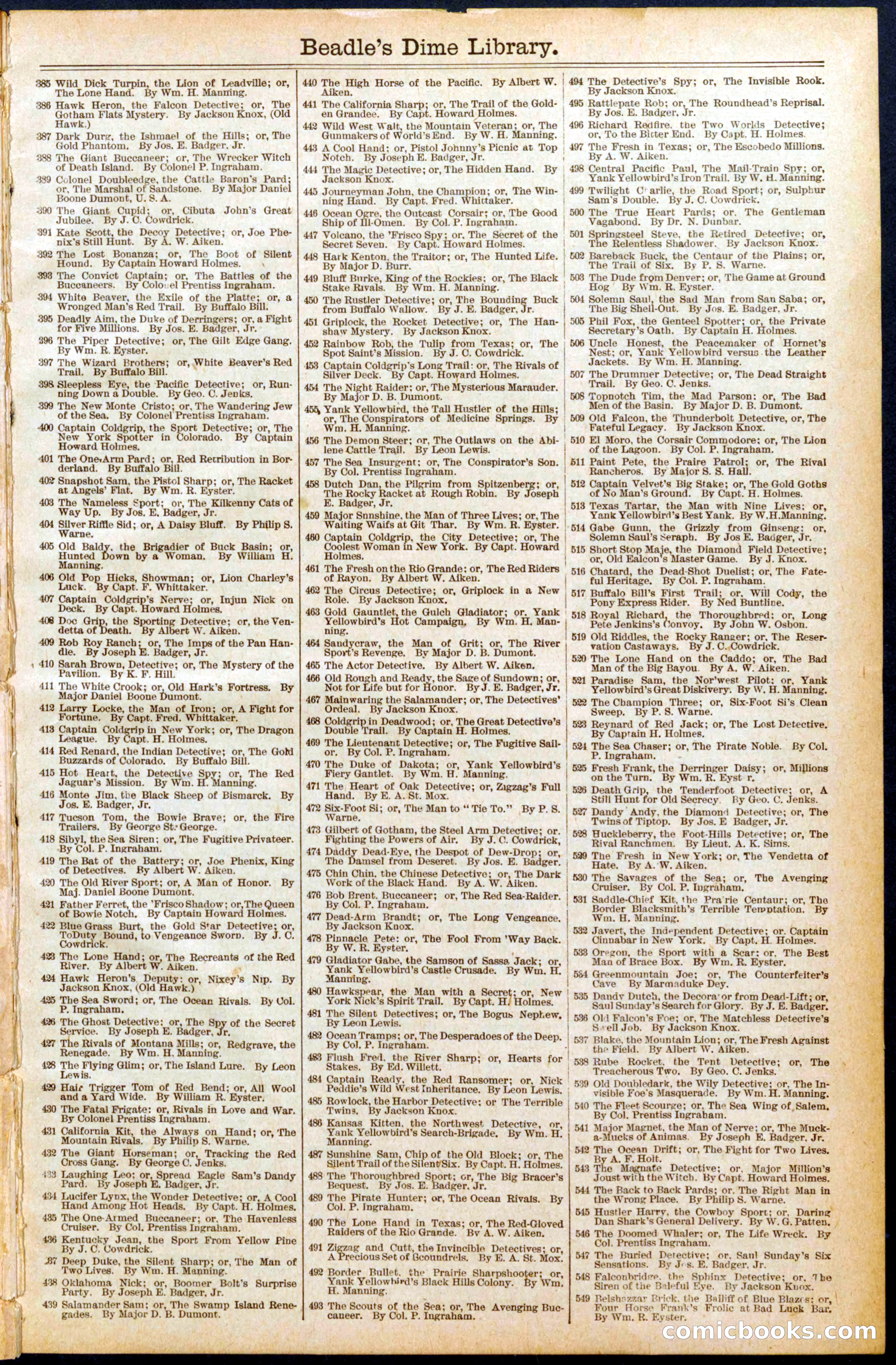 Beadle's Dime Library No. 689 — page 31 of 32