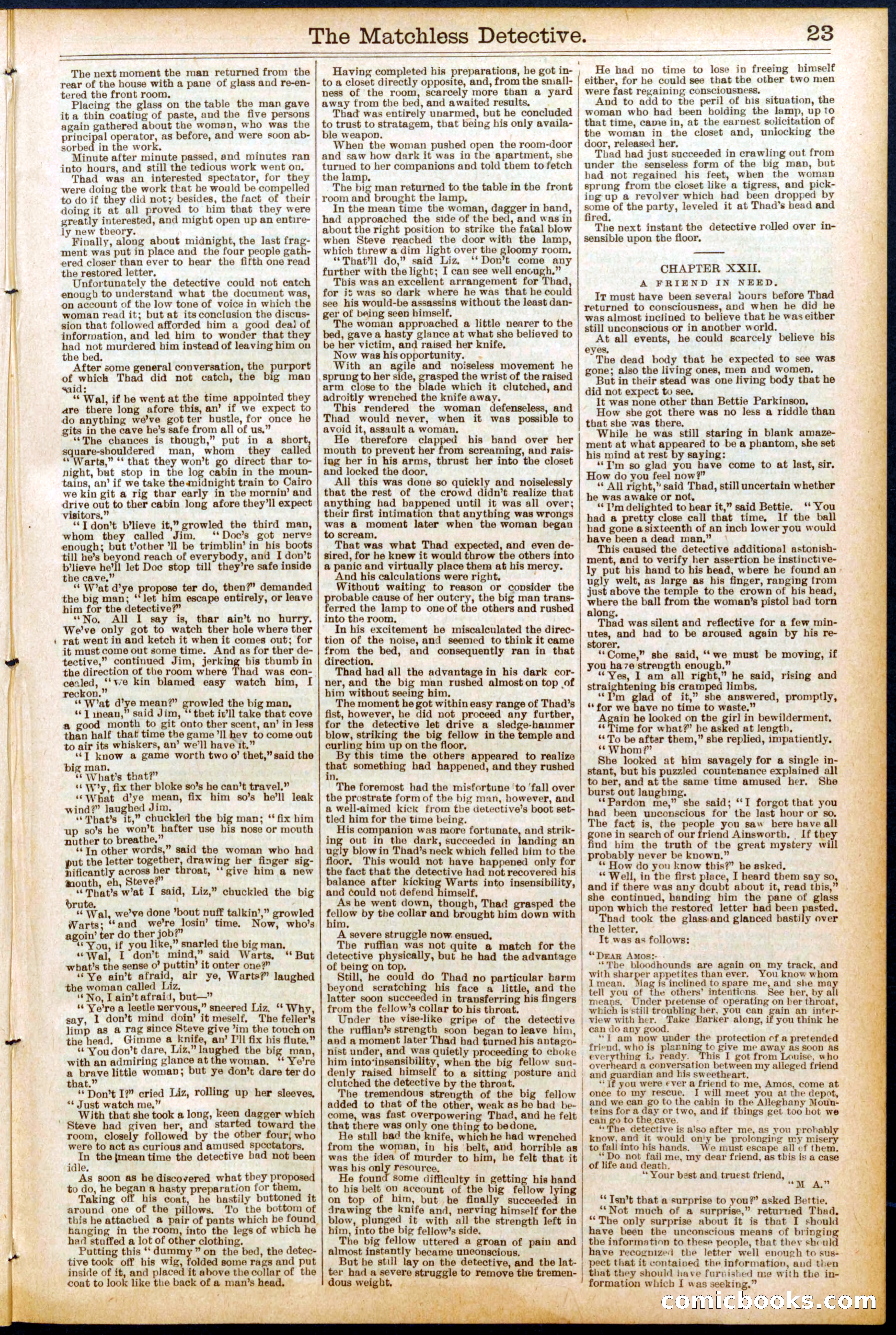 Beadle's New York Dime Library, No. 690 — page 23 of 32