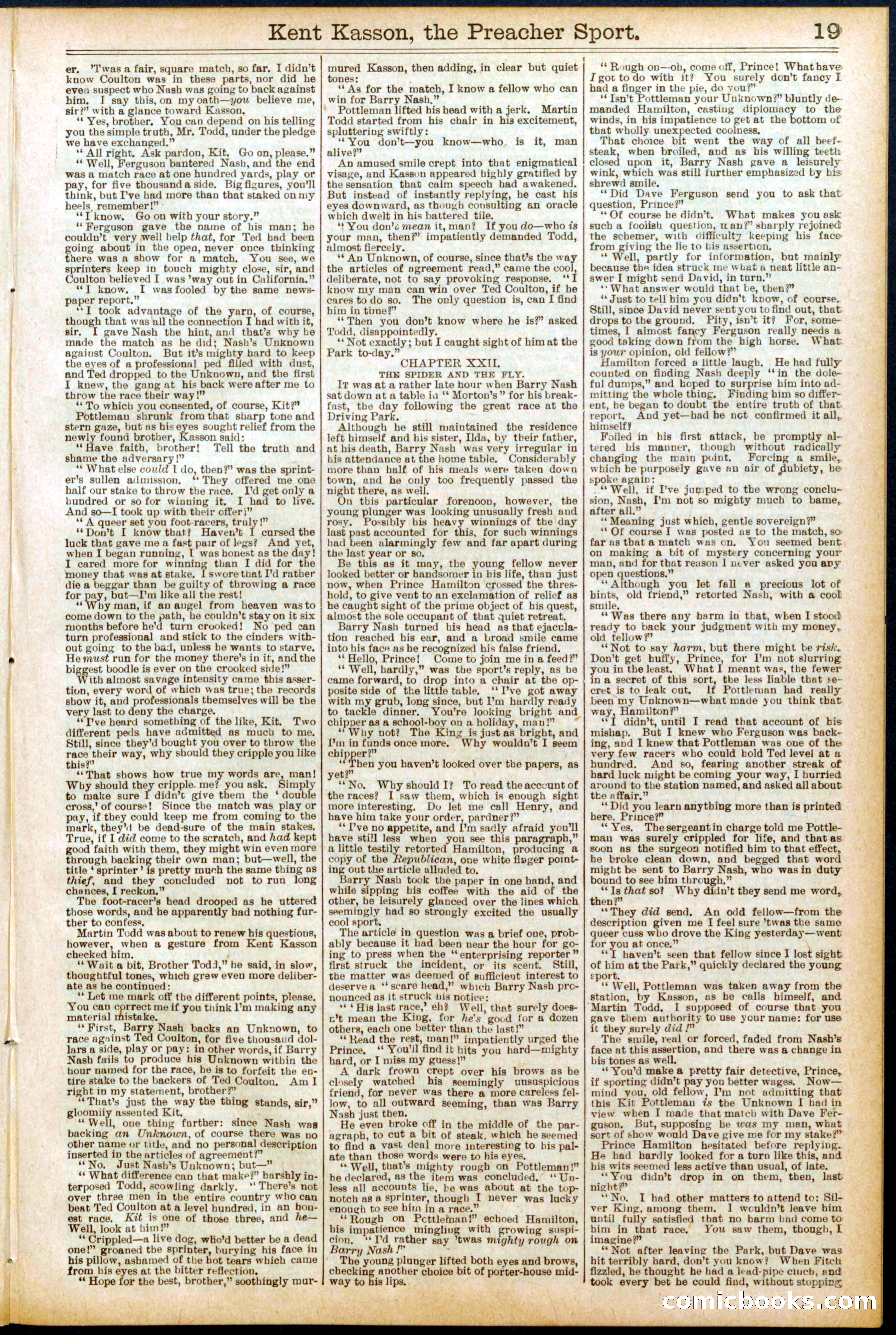 Beadle's Dime Library No. 693 — page 19 of 32