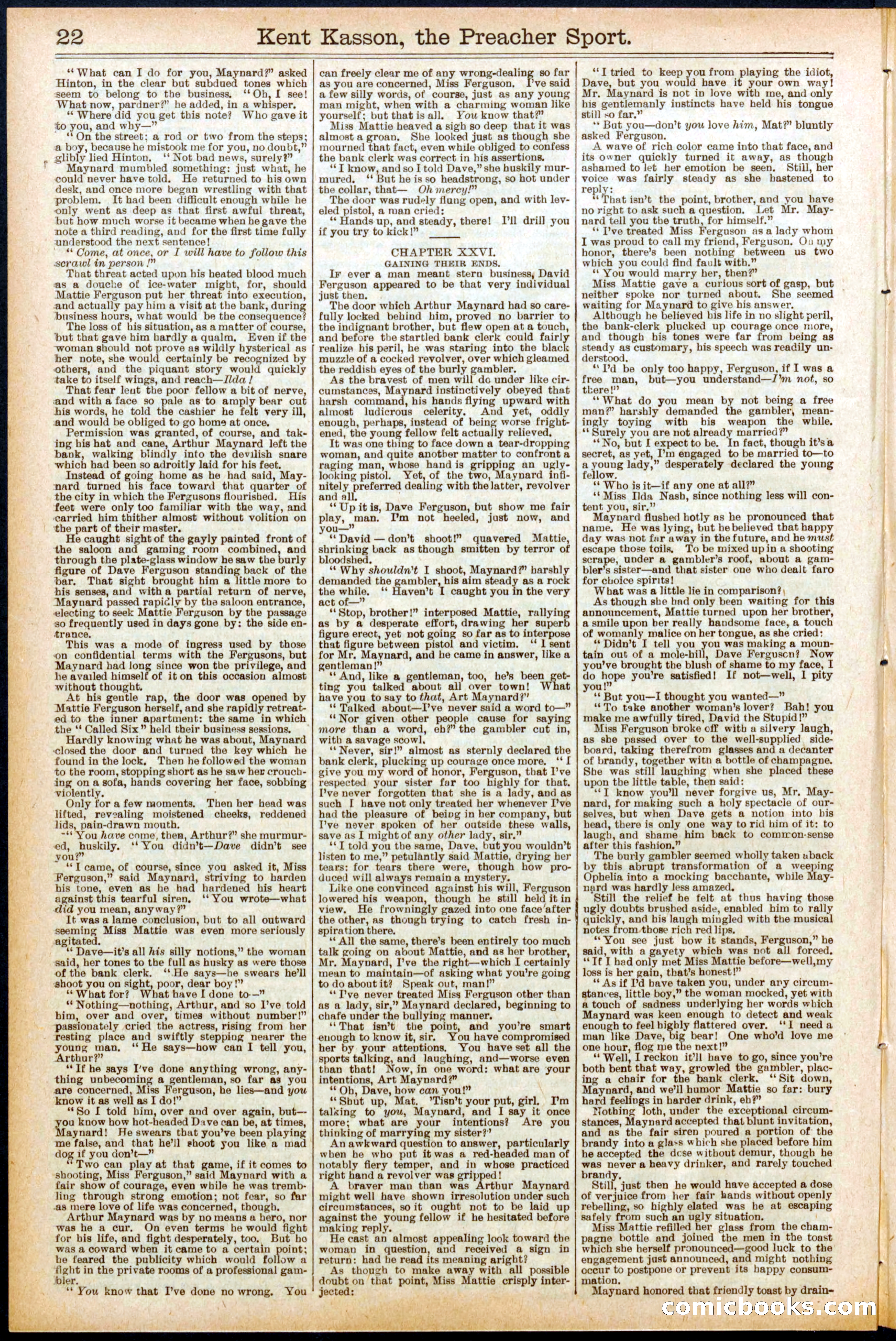 Beadle's Dime Library No. 693 — page 22 of 32