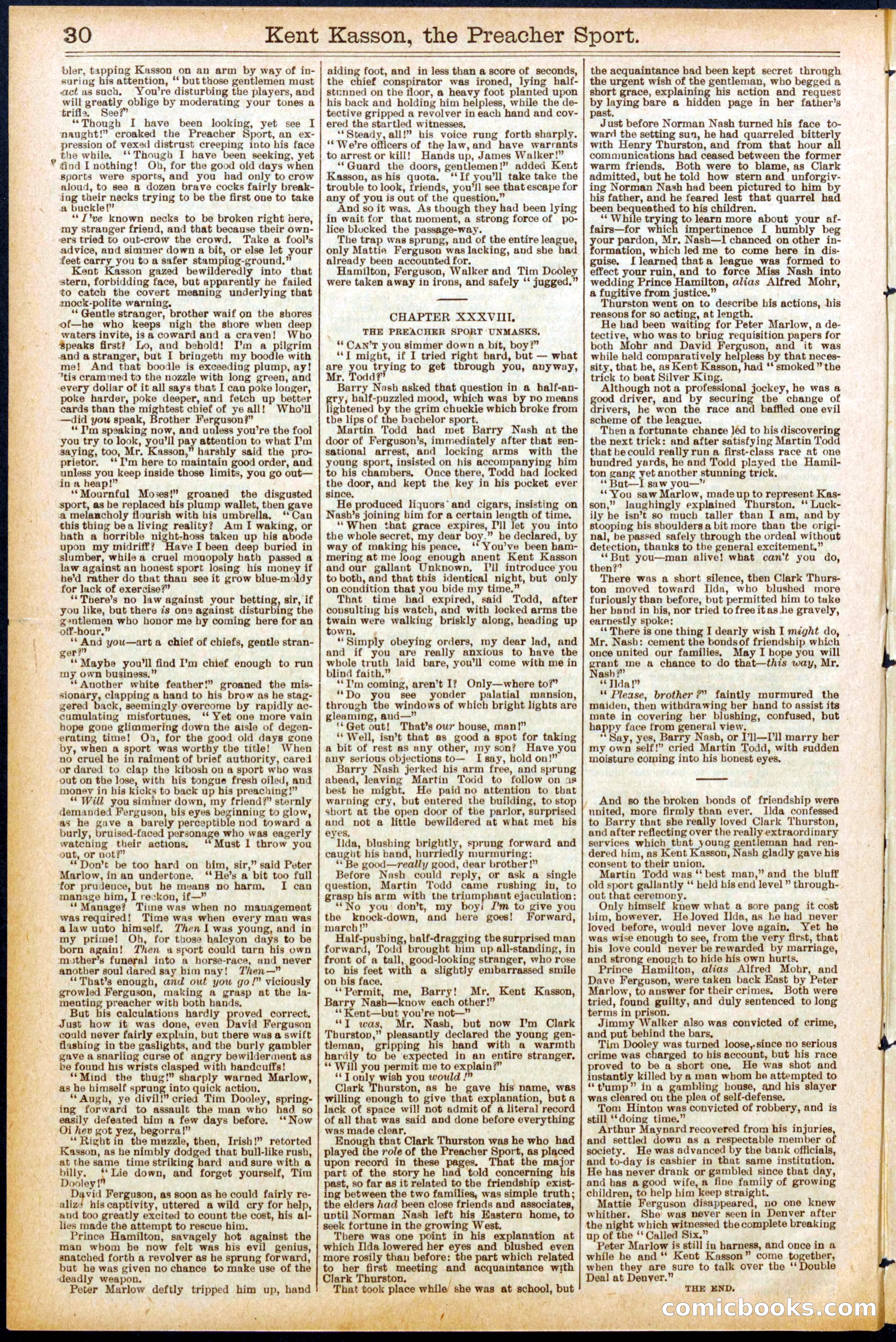 Beadle's Dime Library No. 693 — page 30 of 32