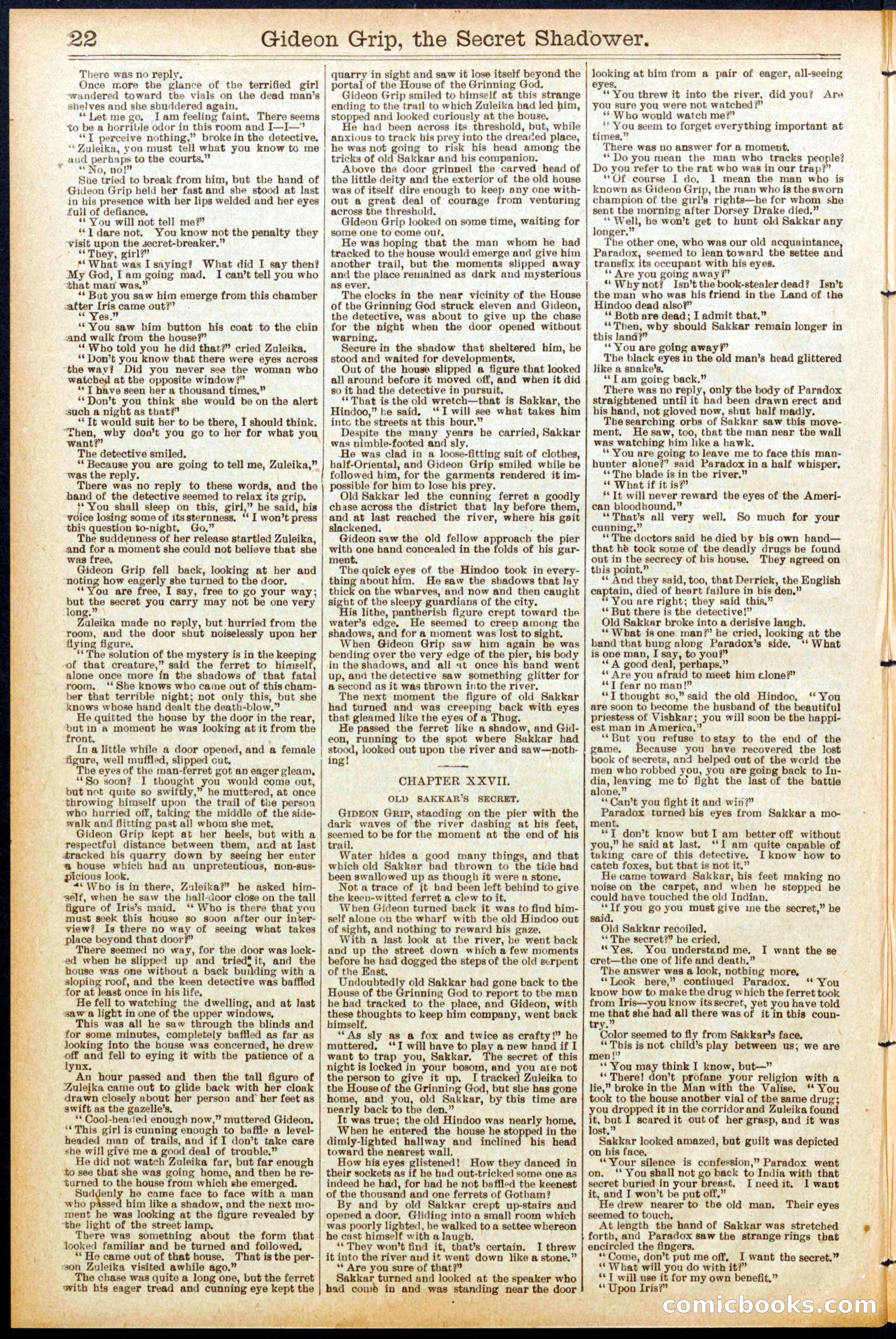 Beadle's Dime Library No. 694 — page 22 of 32