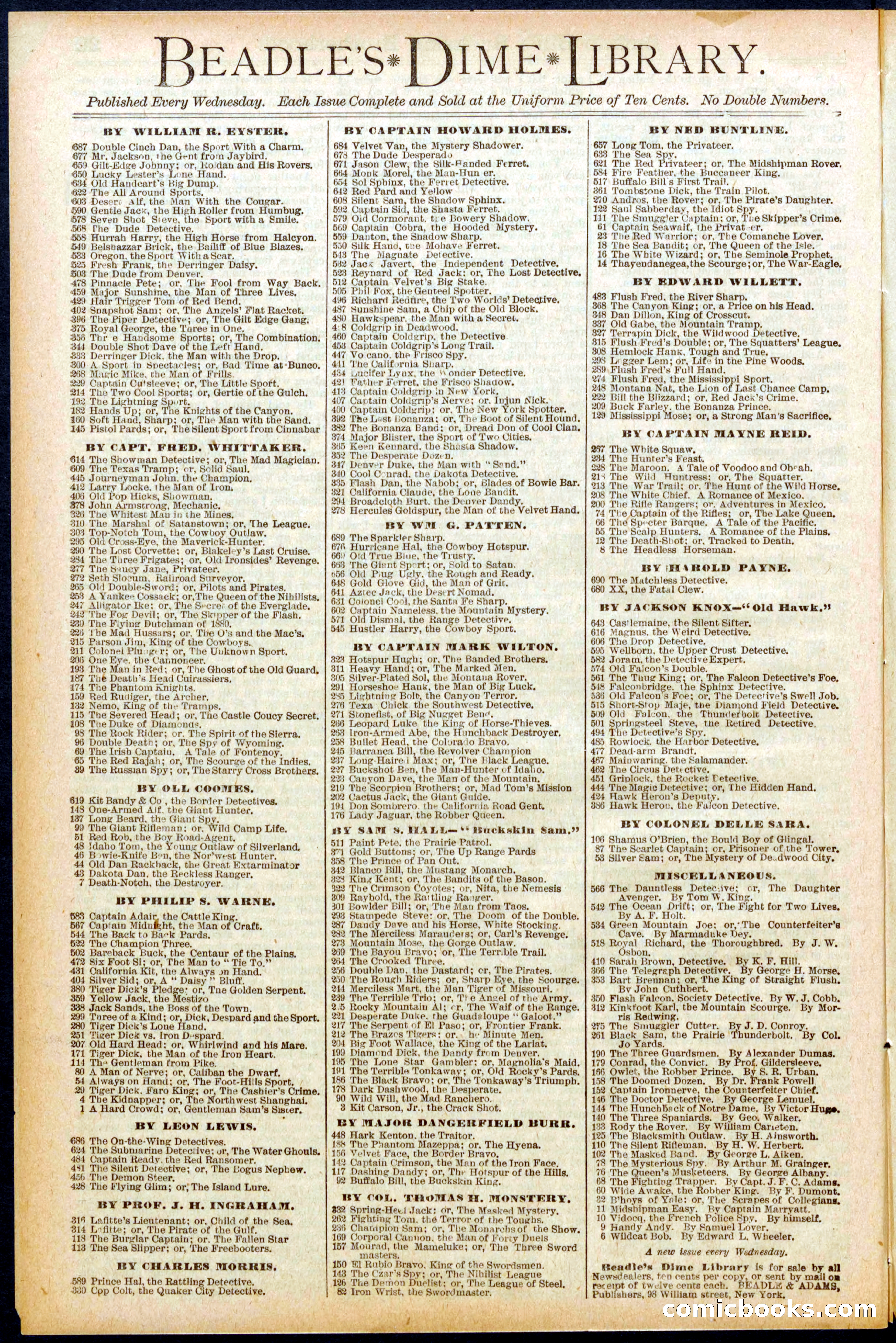 Beadle's Dime Library No. 697 — page 30 of 32