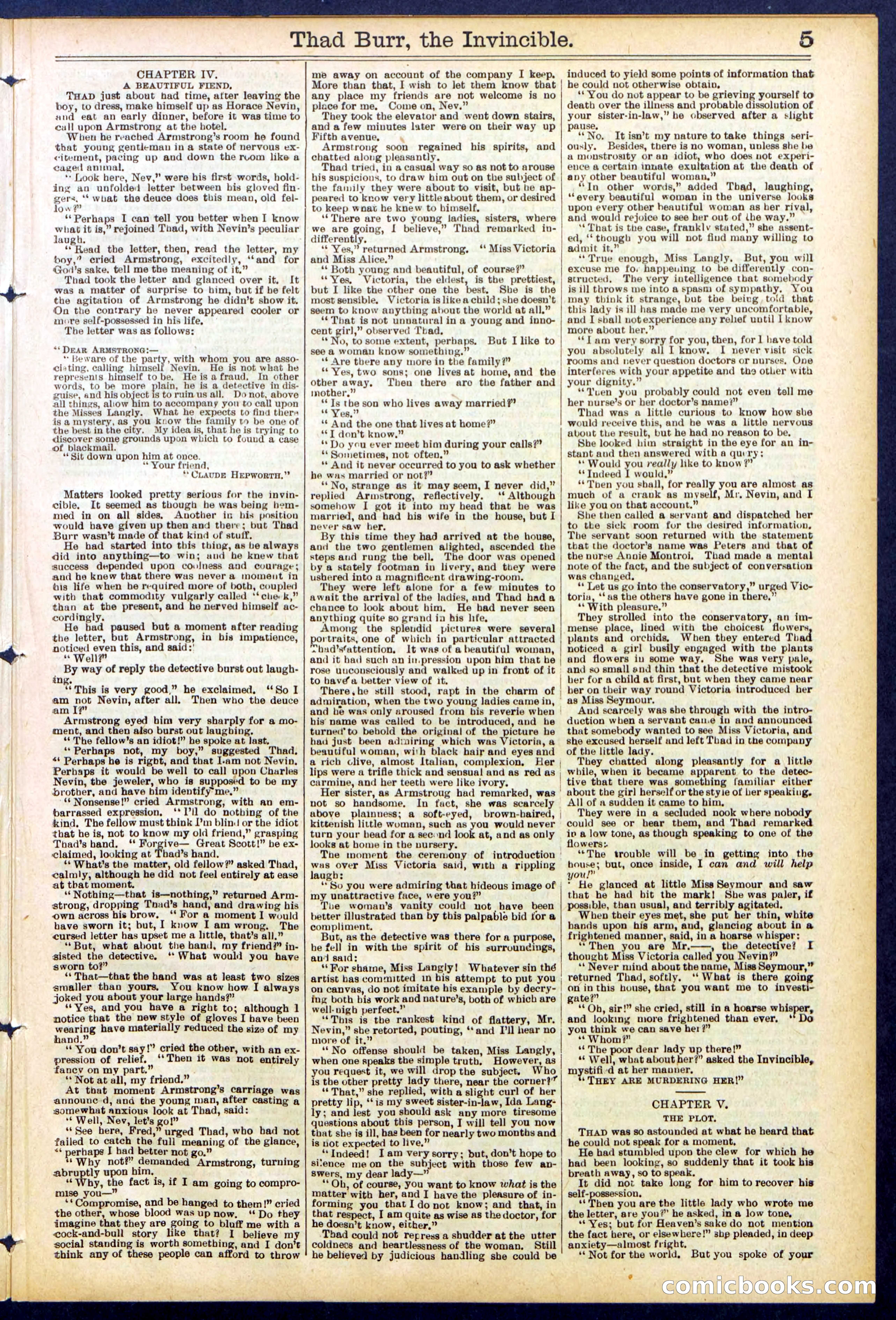 Beadle's Dime Library No. 698 — page 5 of 32