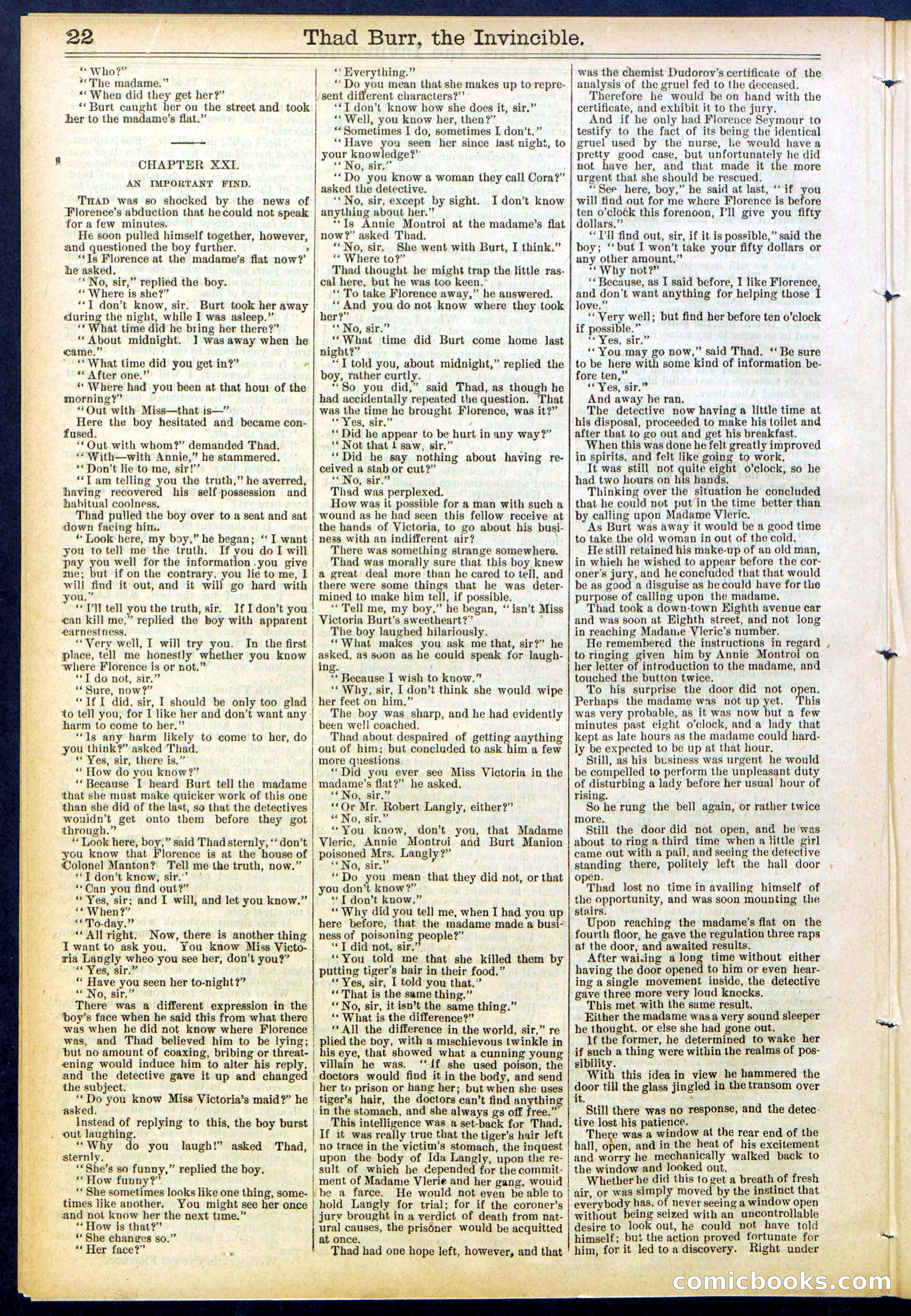 Beadle's Dime Library No. 698 — page 22 of 32
