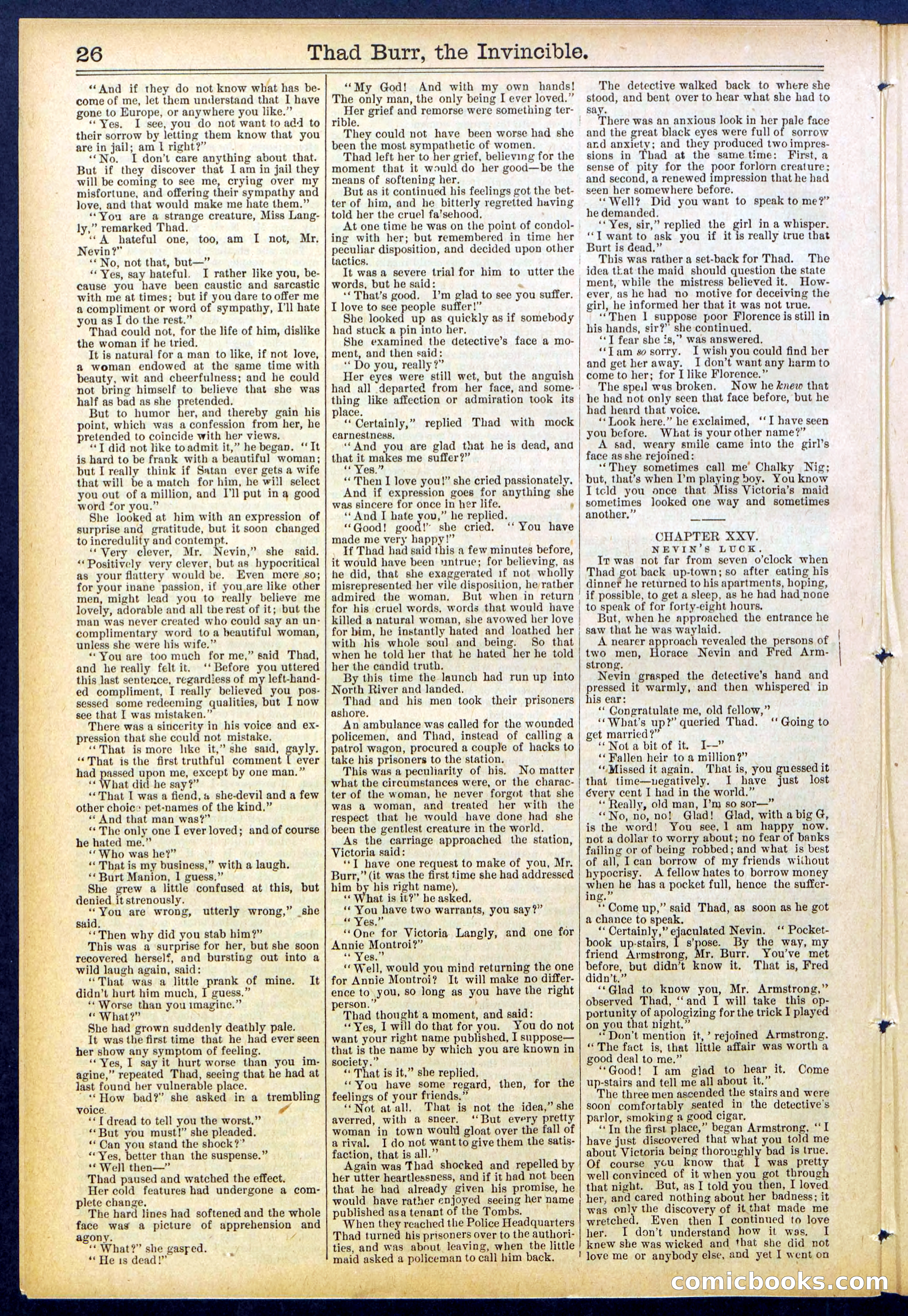 Beadle's Dime Library No. 698 — page 26 of 32