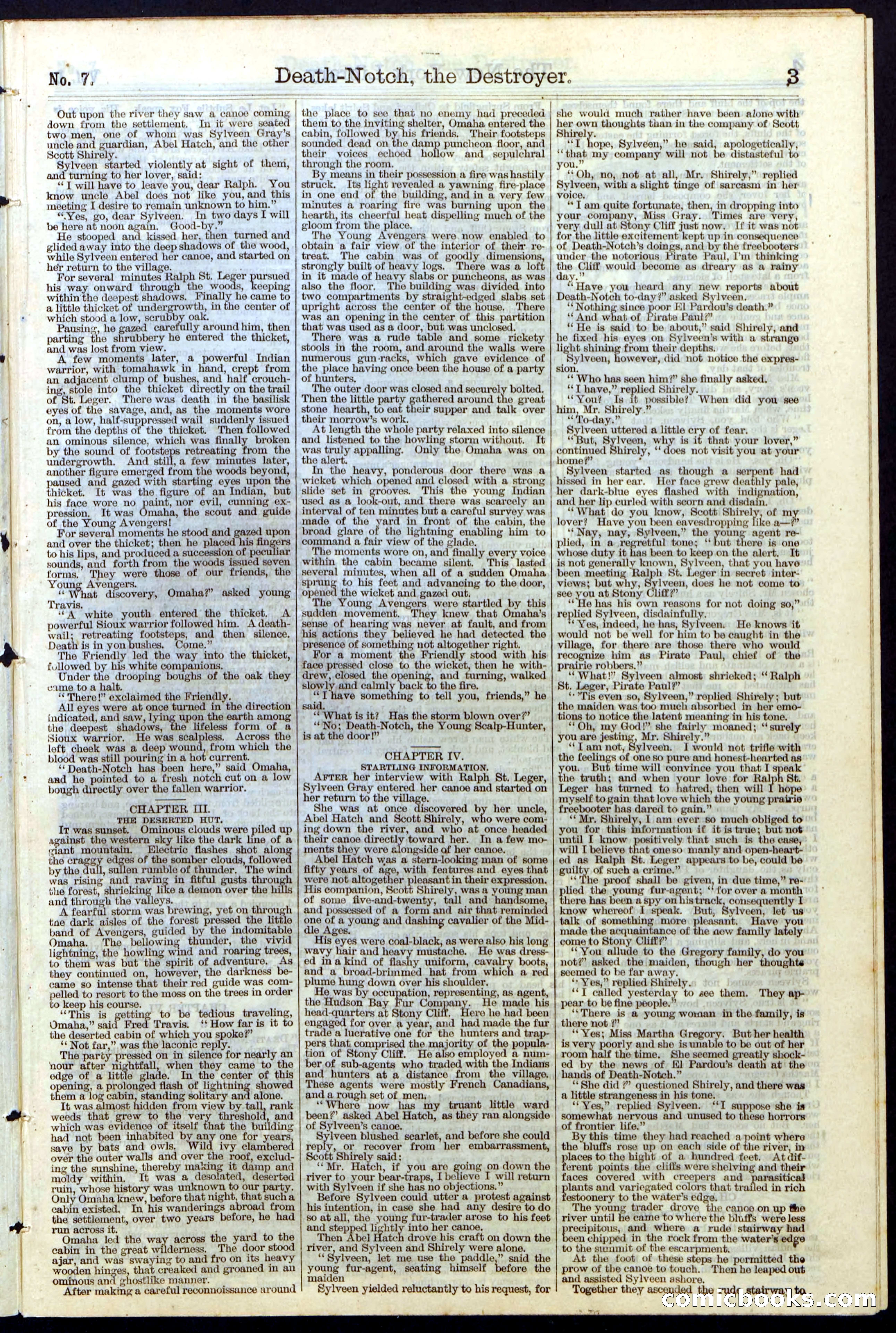Beadle's New York Dime Library No. 7 — page 3 of 28