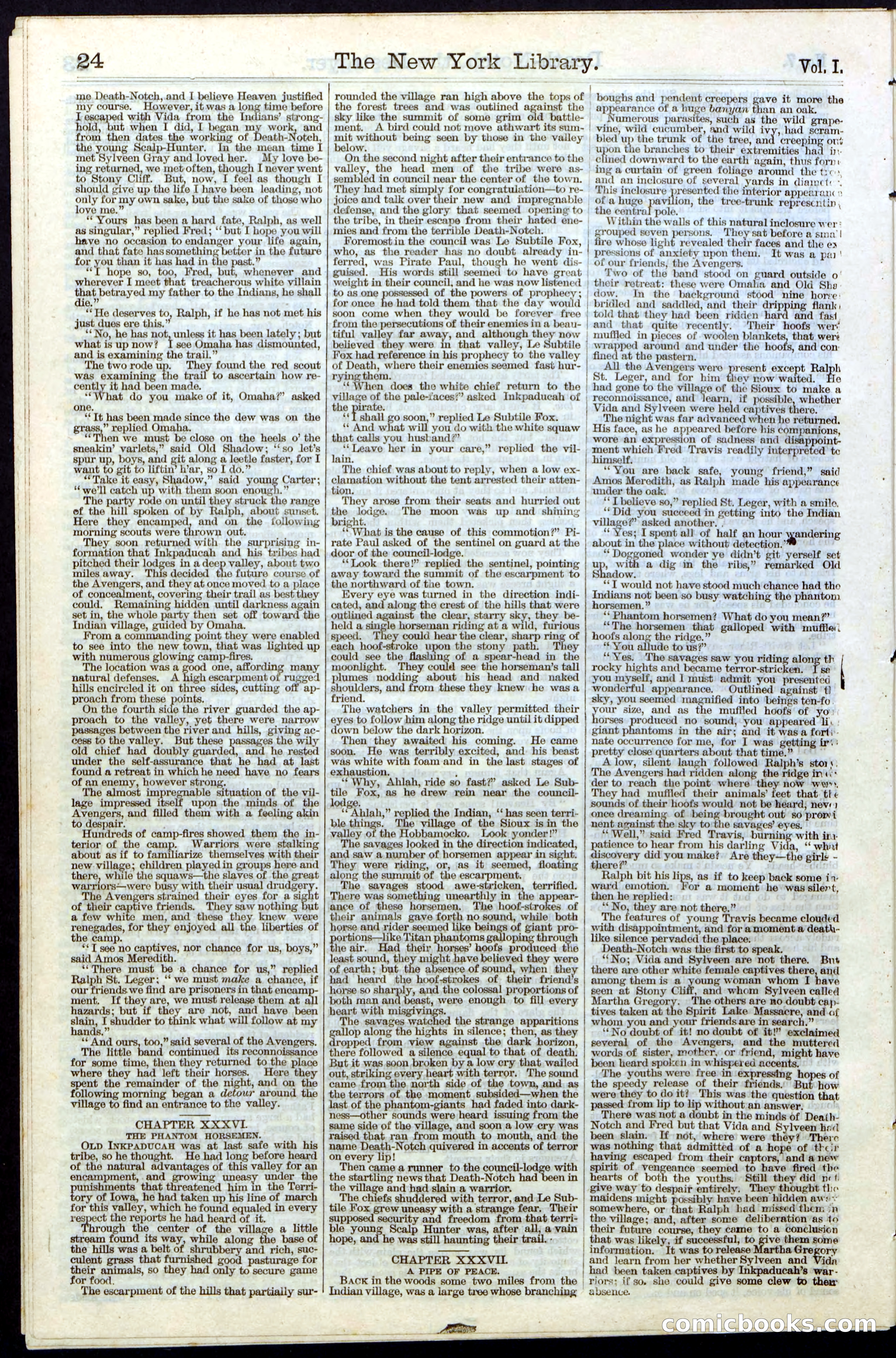 Beadle's New York Dime Library No. 7 — page 24 of 28