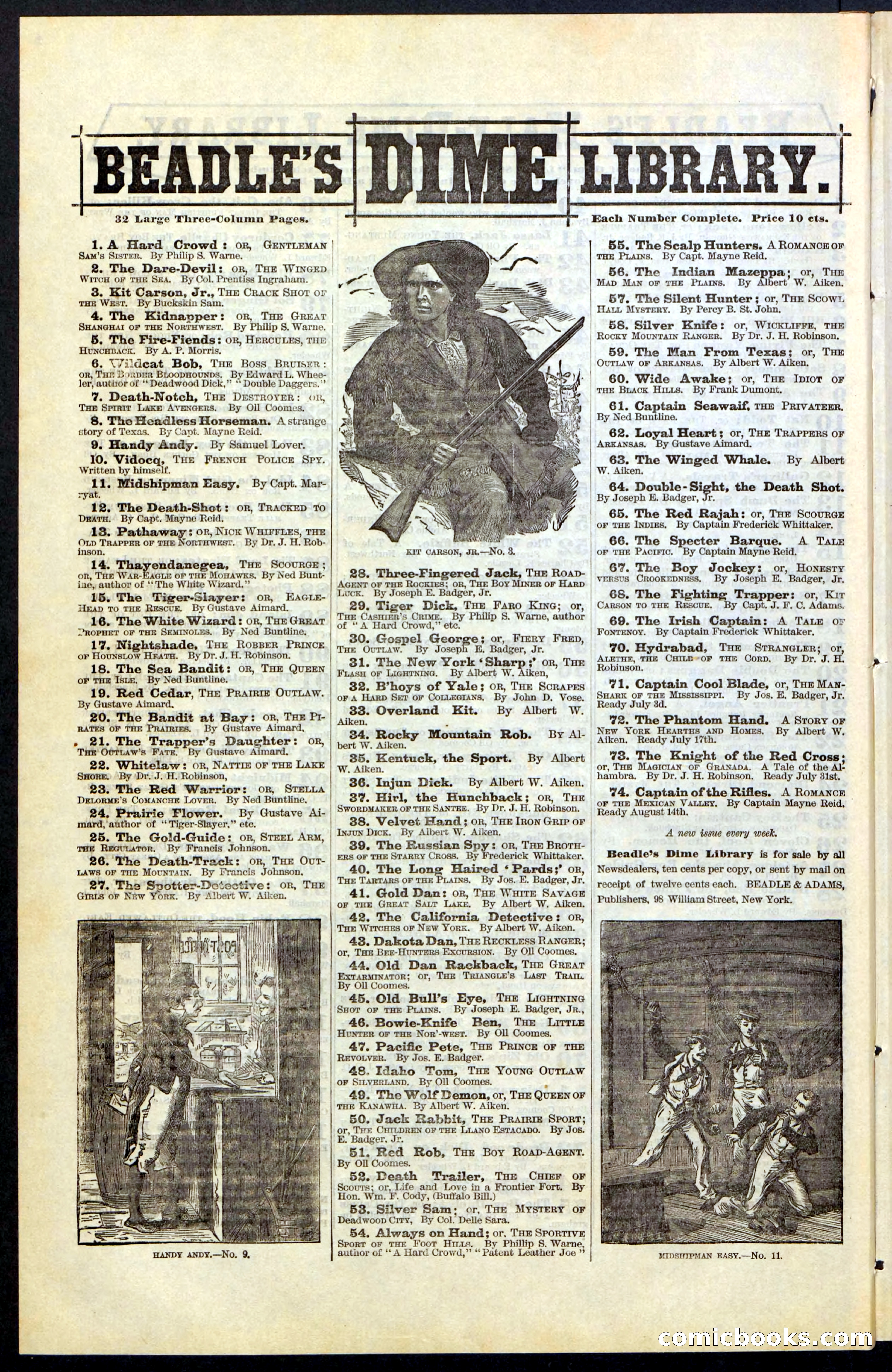 Beadle's New York Dime Library, No. 70 — page 30 of 32