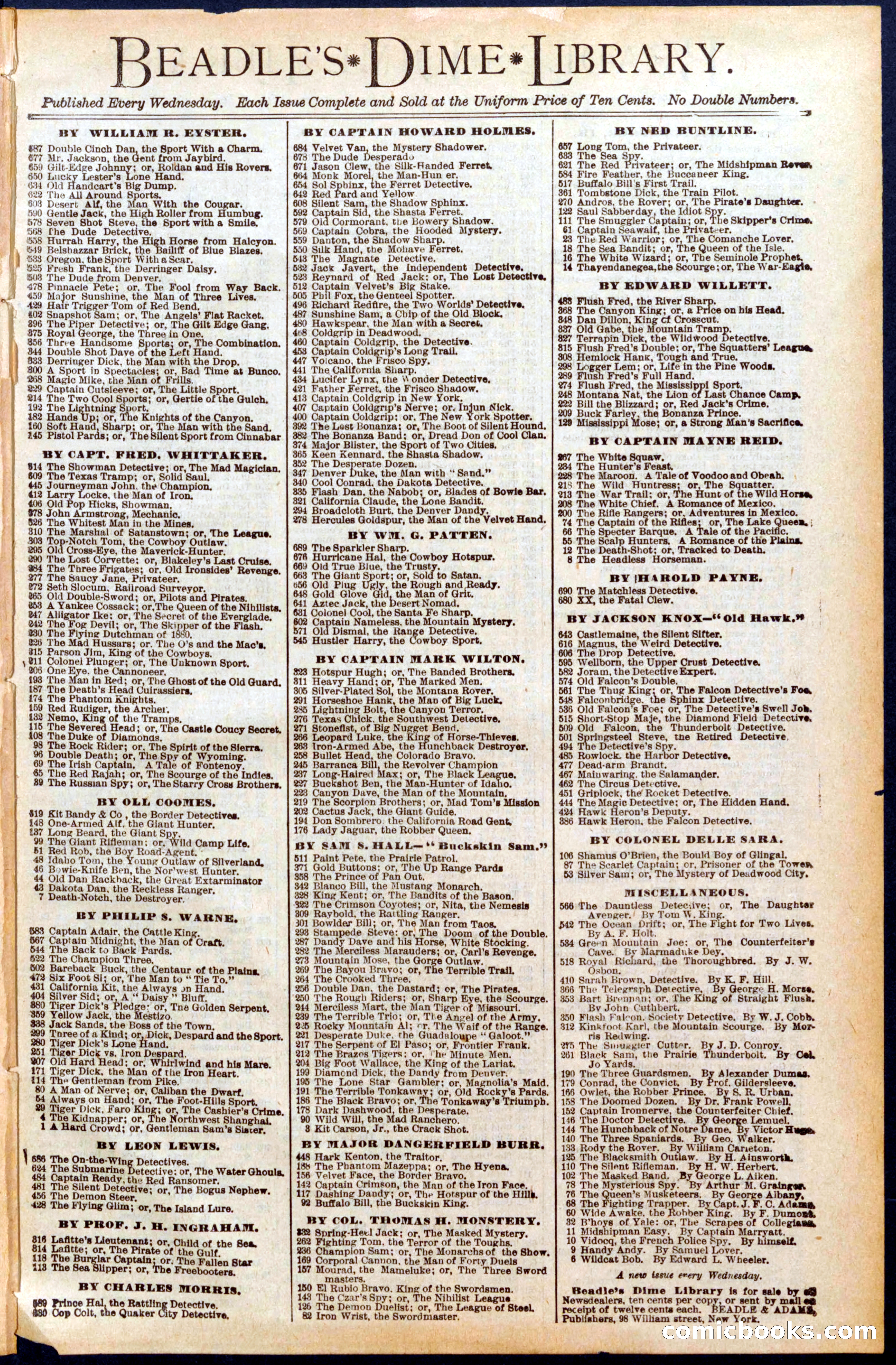 Beadle's New York Dime Library No. 702 — page 31 of 32
