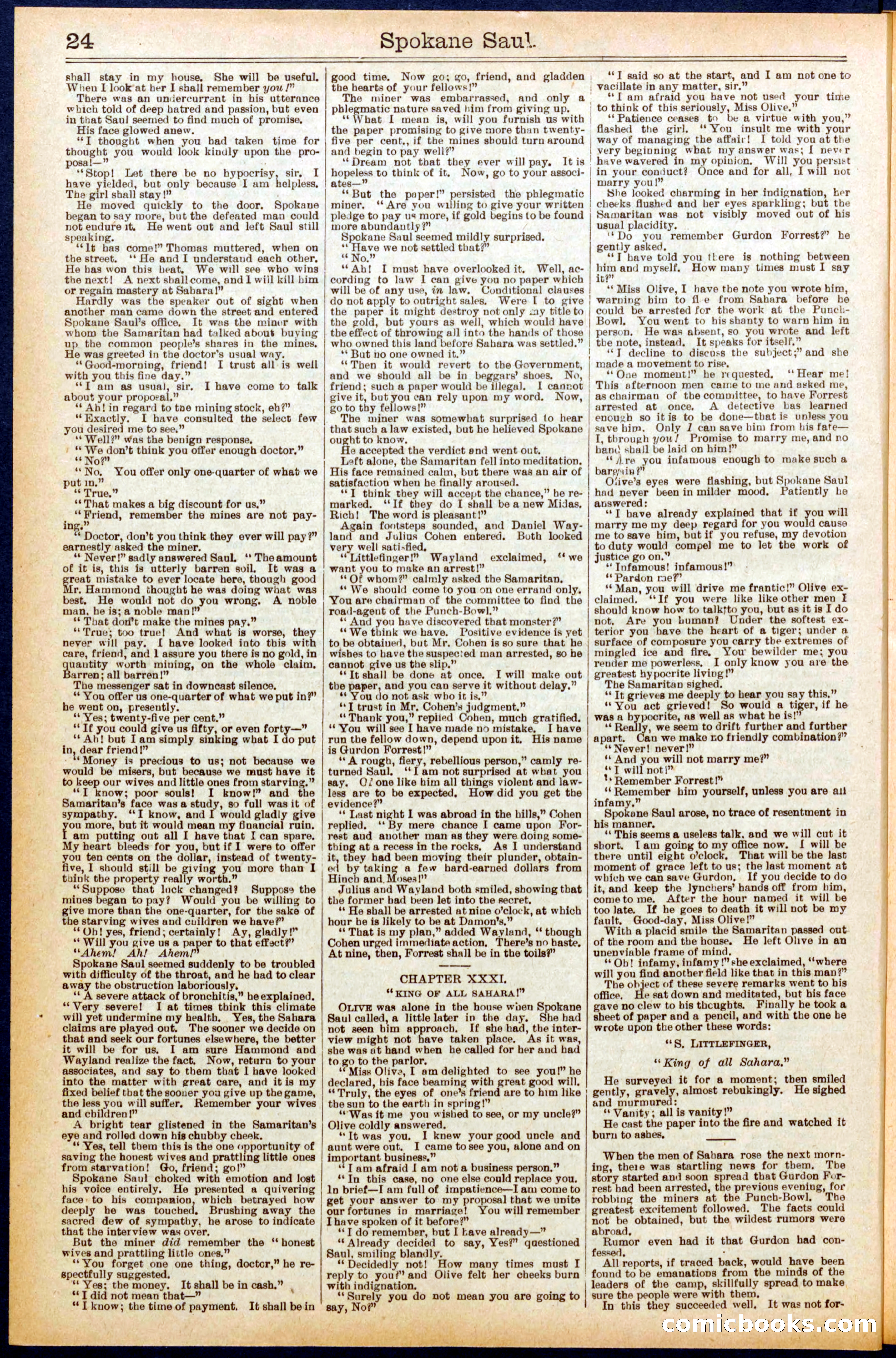 Beadle's New York Dime Library No. 703 — page 24 of 32
