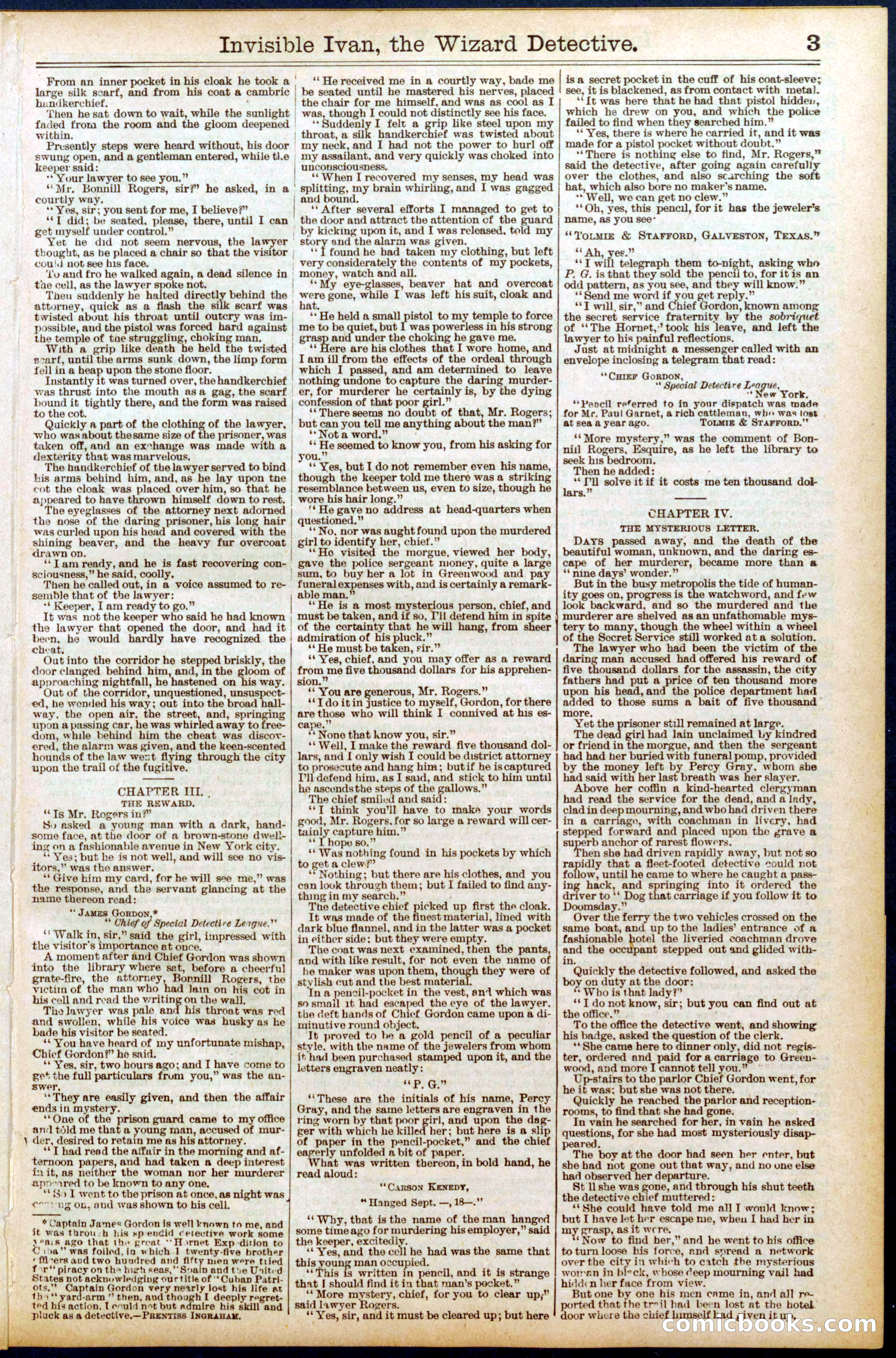 Beadle's New York Dime Library No. 704 — page 3 of 32