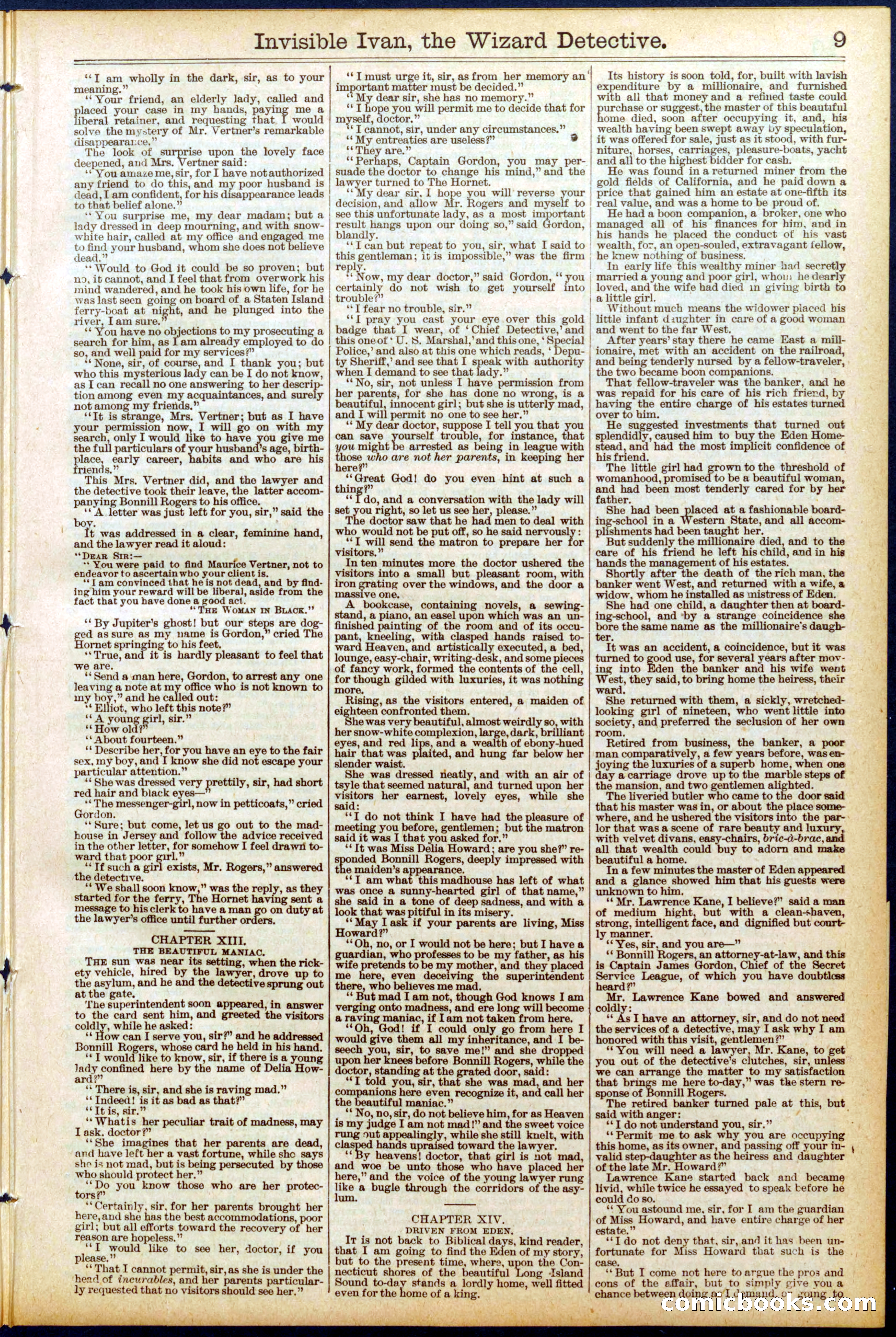 Beadle's New York Dime Library No. 704 — page 9 of 32