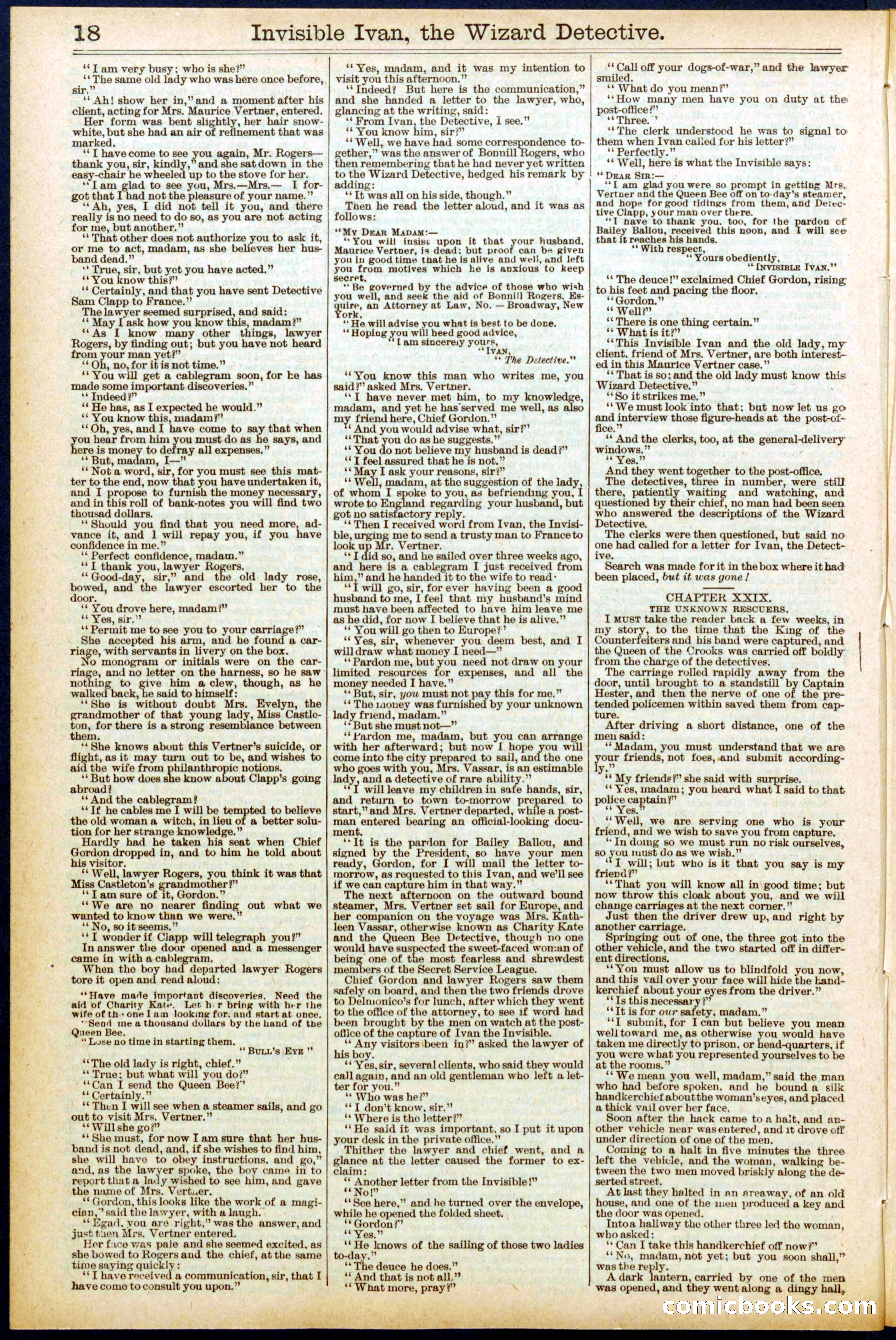 Beadle's New York Dime Library No. 704 — page 18 of 32