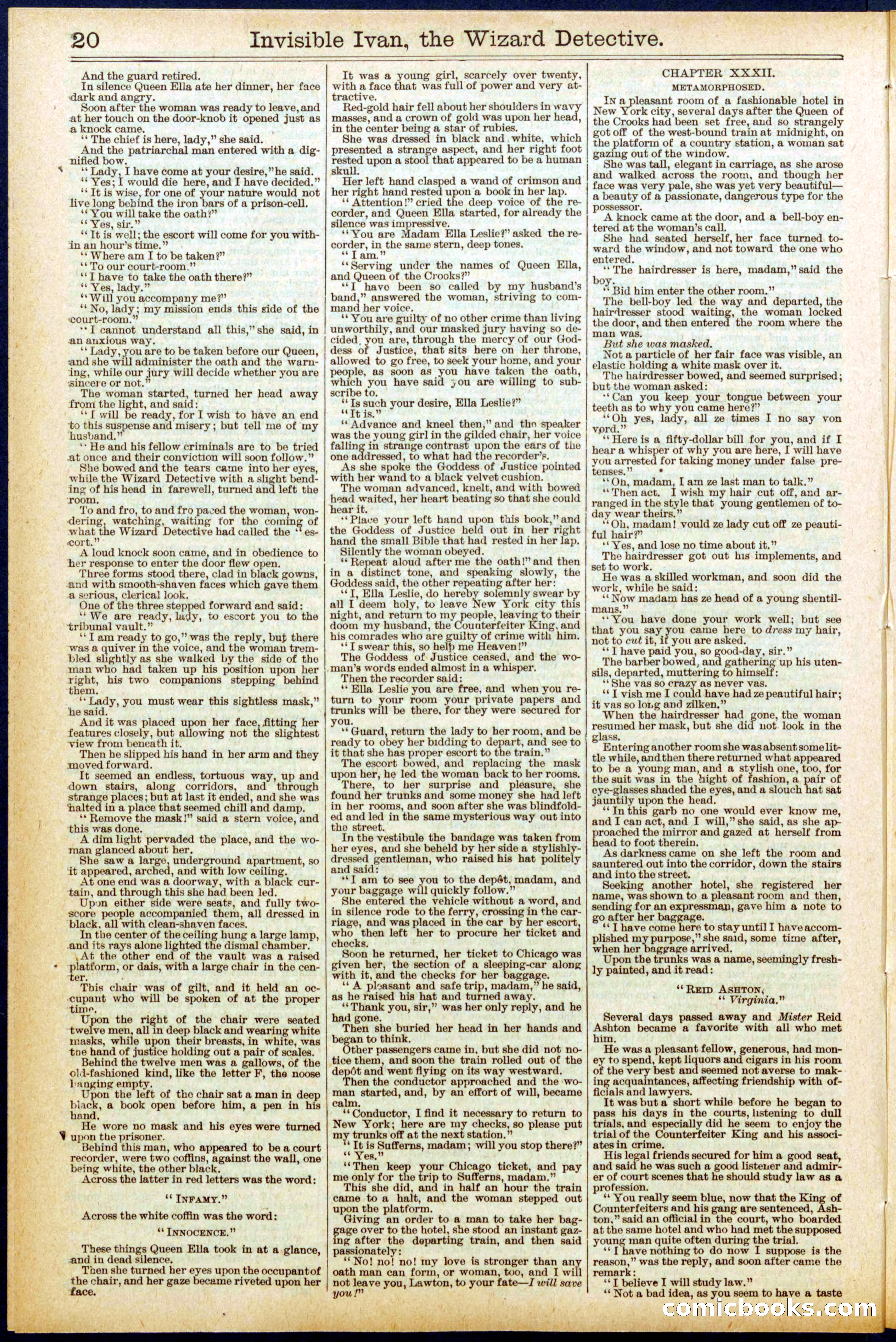 Beadle's New York Dime Library No. 704 — page 20 of 32