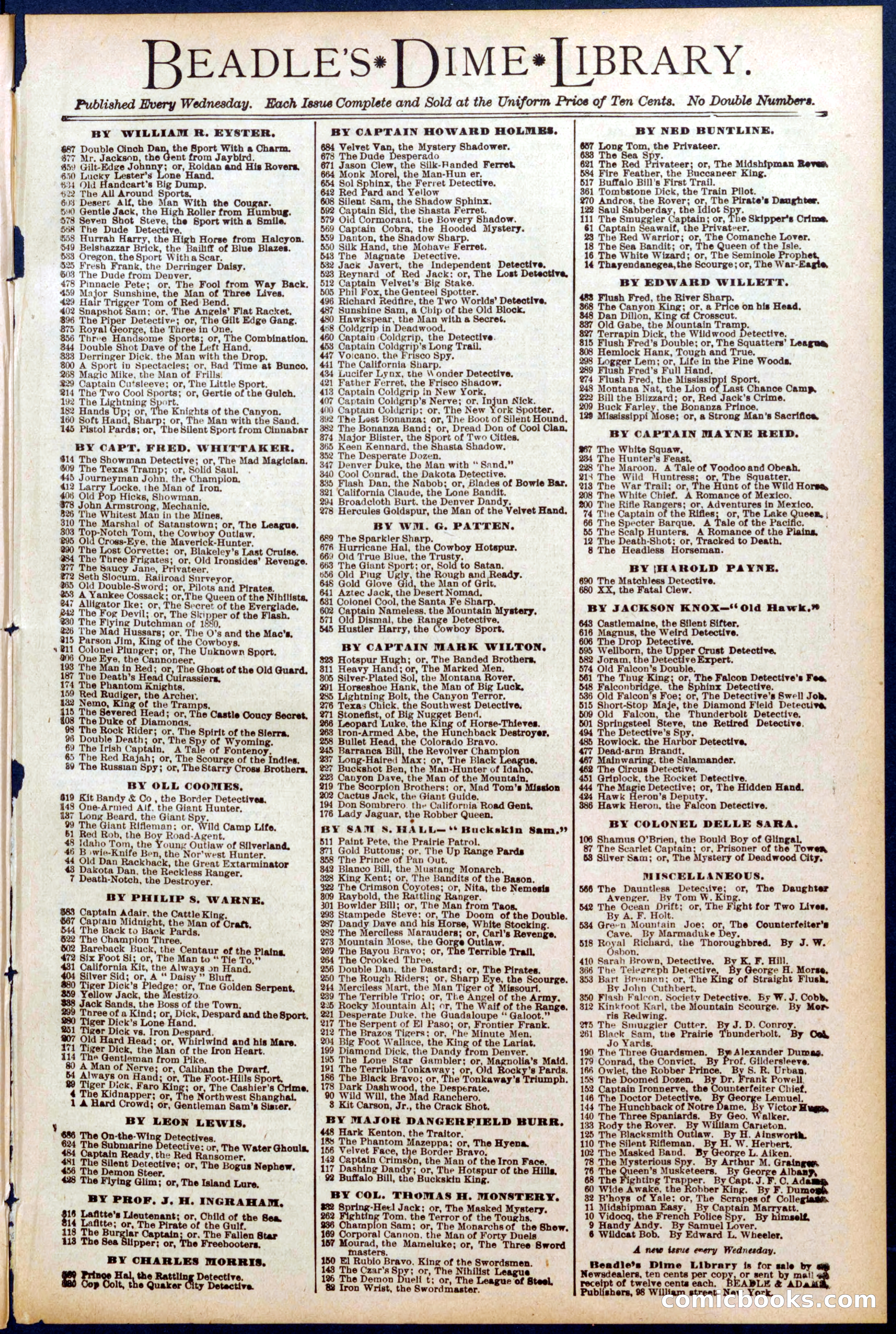 Beadle's Dime Library No. 708 — page 31 of 32