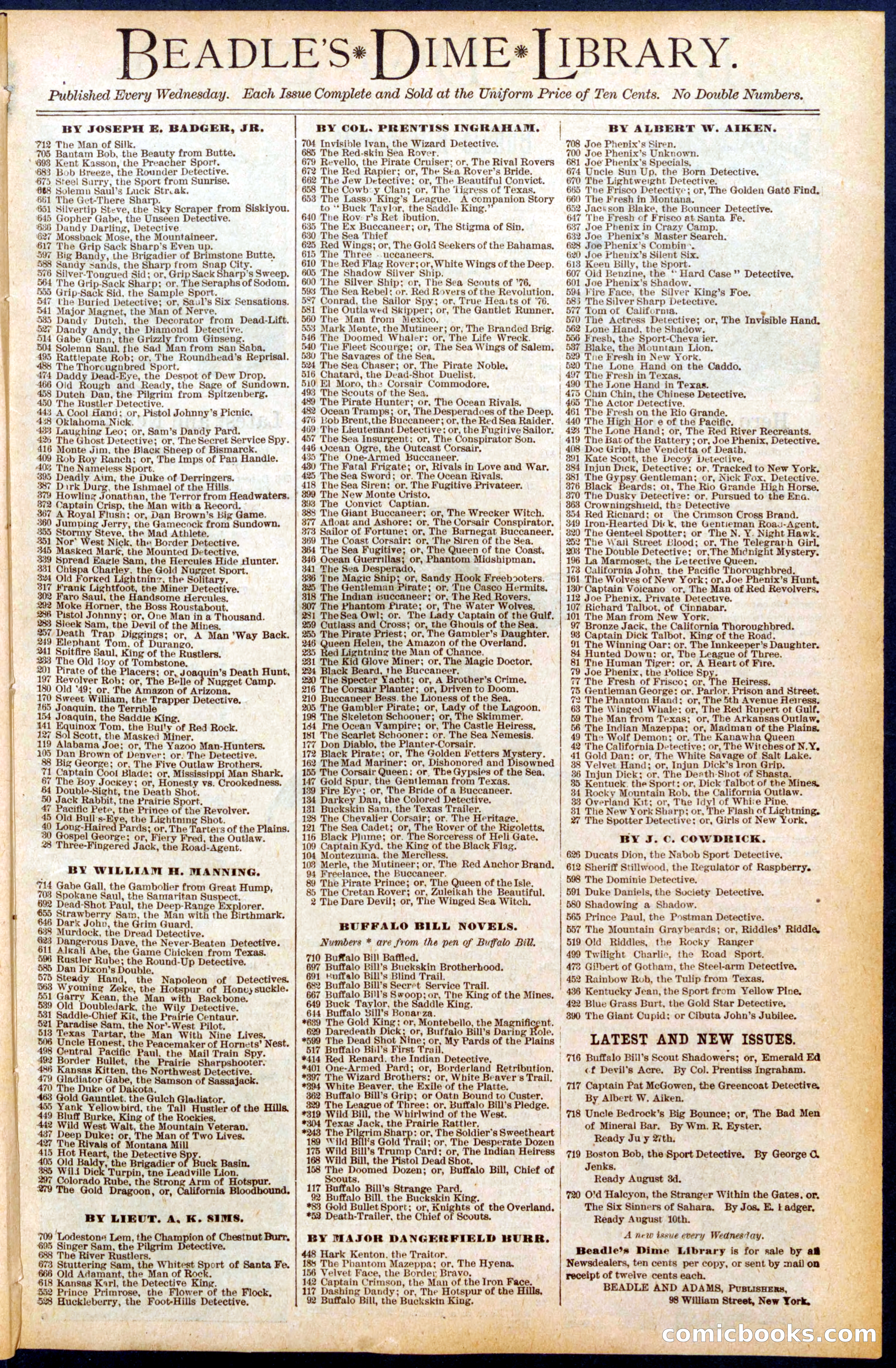 Beadle's Dime Library No. 716 — page 31 of 32