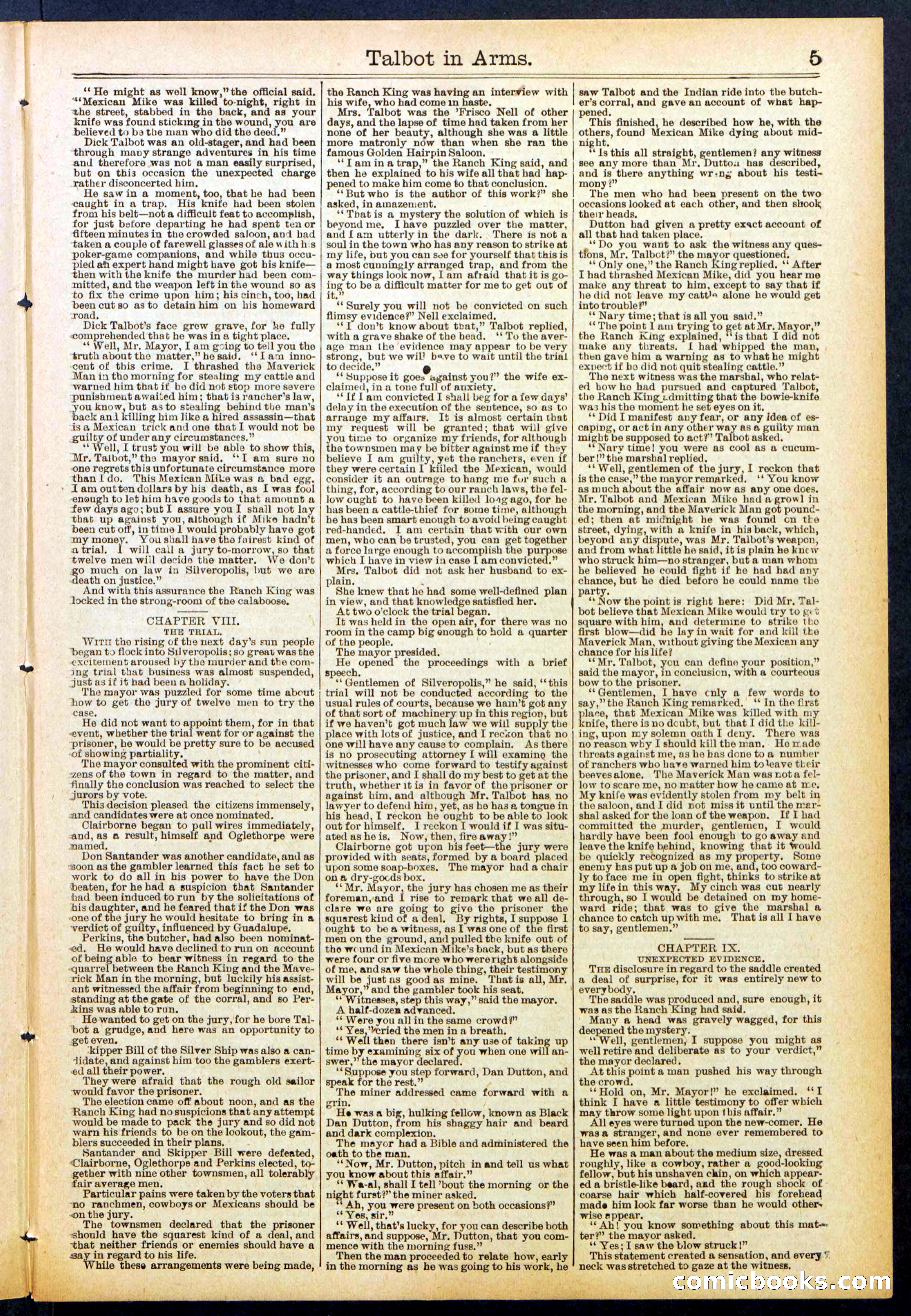 Beadle's New York Dime Library No. 741 — page 5 of 32