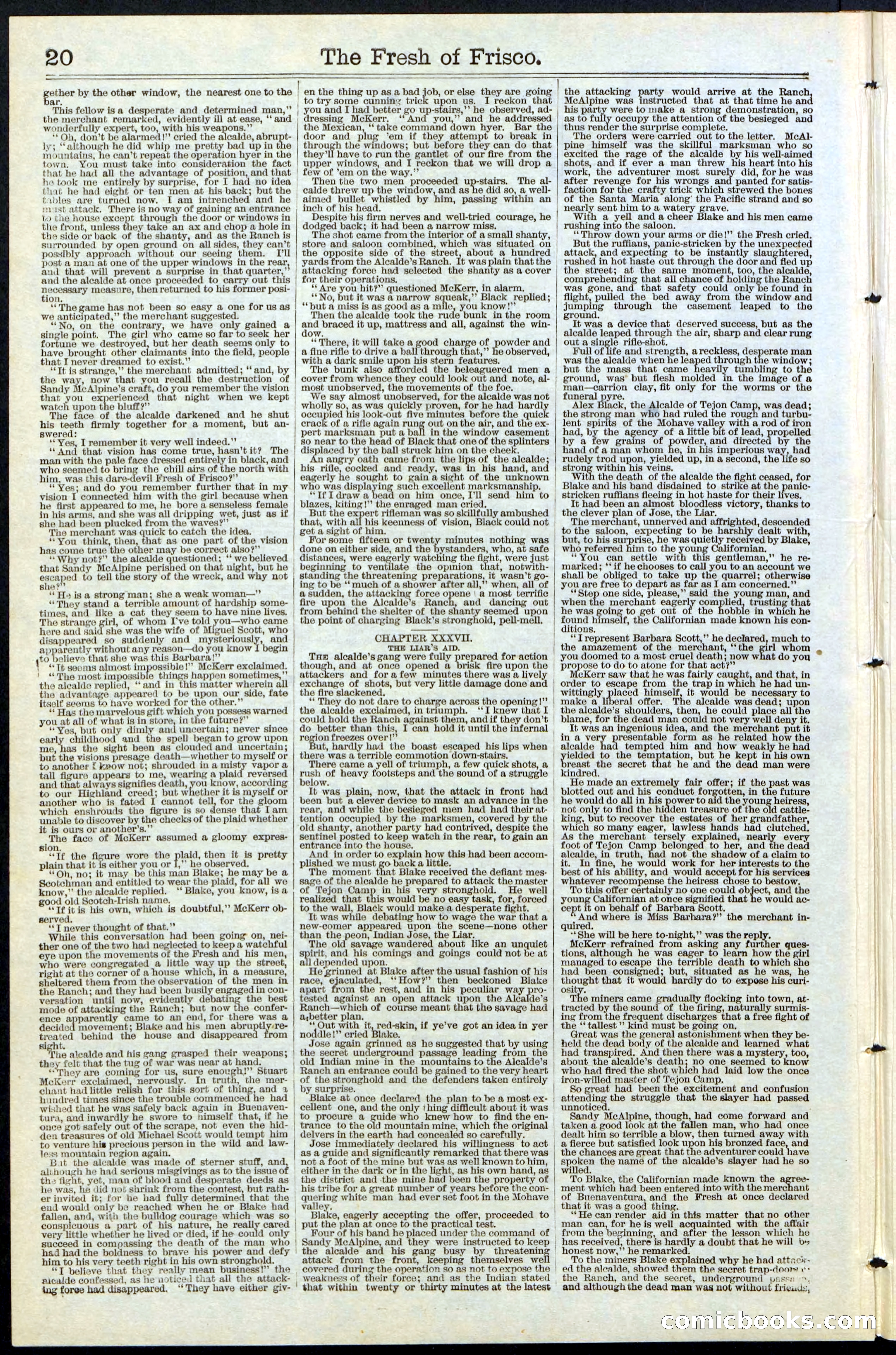 Beadle's New York Dime Library, No. 77 — page 20 of 24