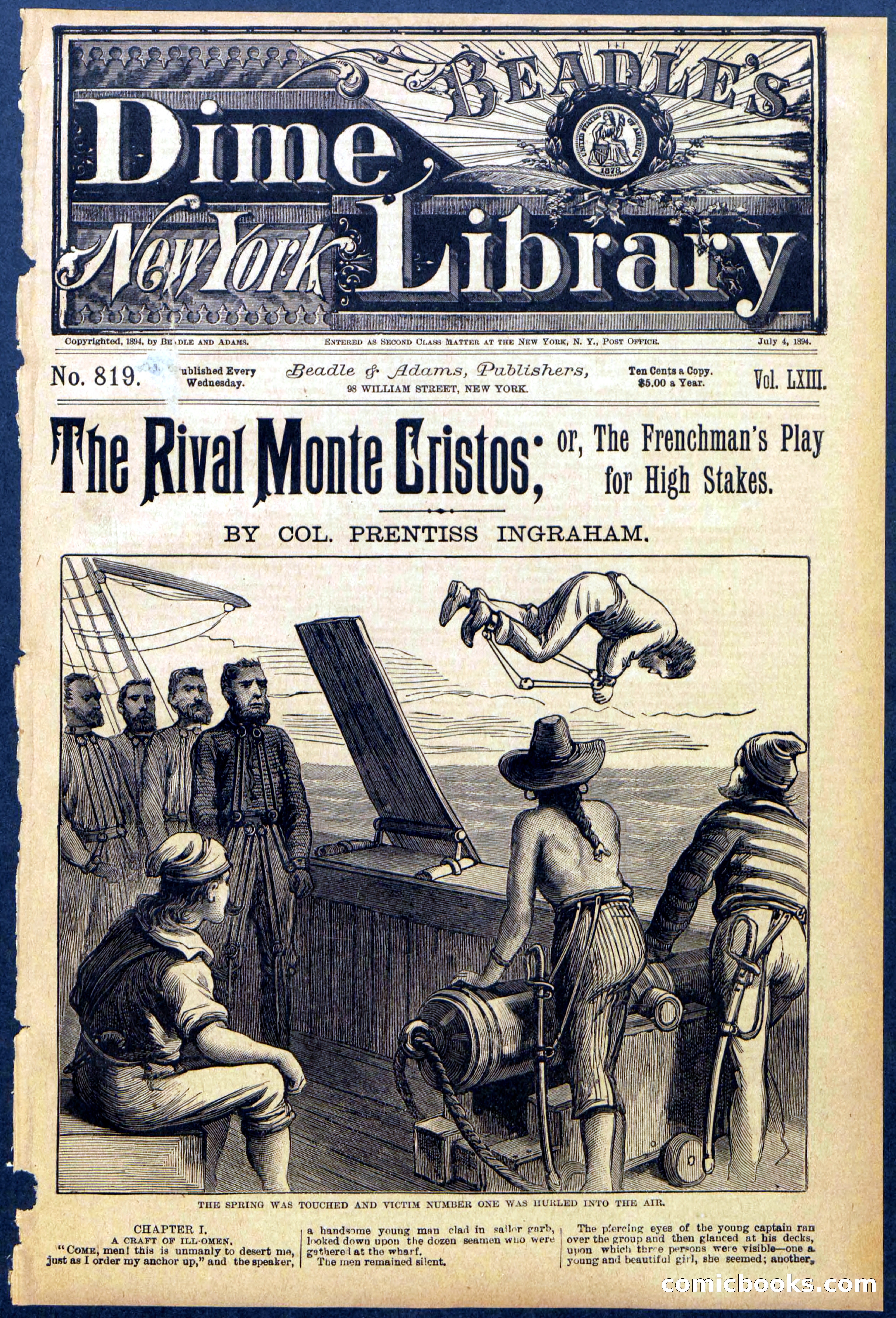 Beadle's Dime Library No. 819