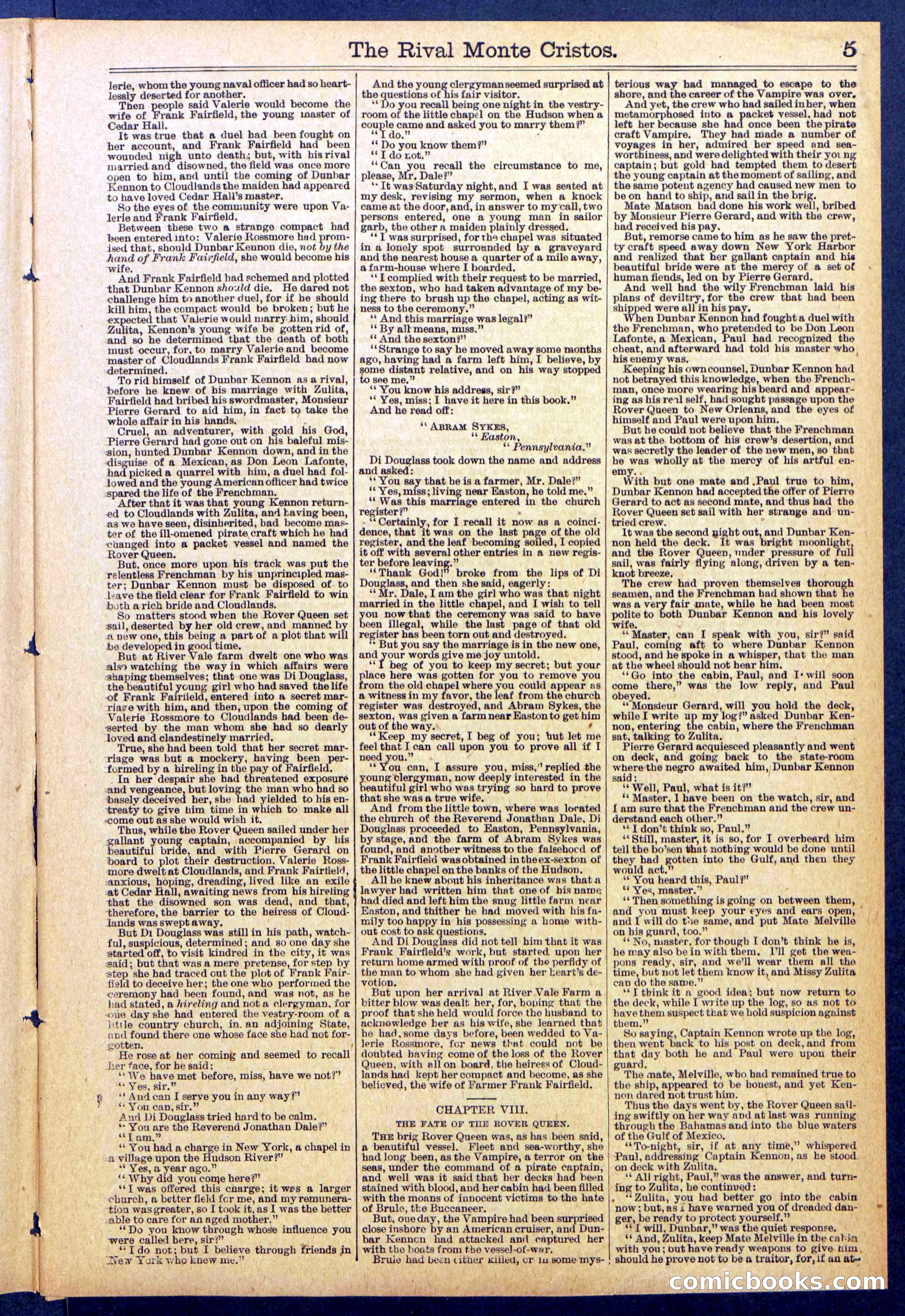 Beadle's Dime Library No. 819 — page 5 of 32