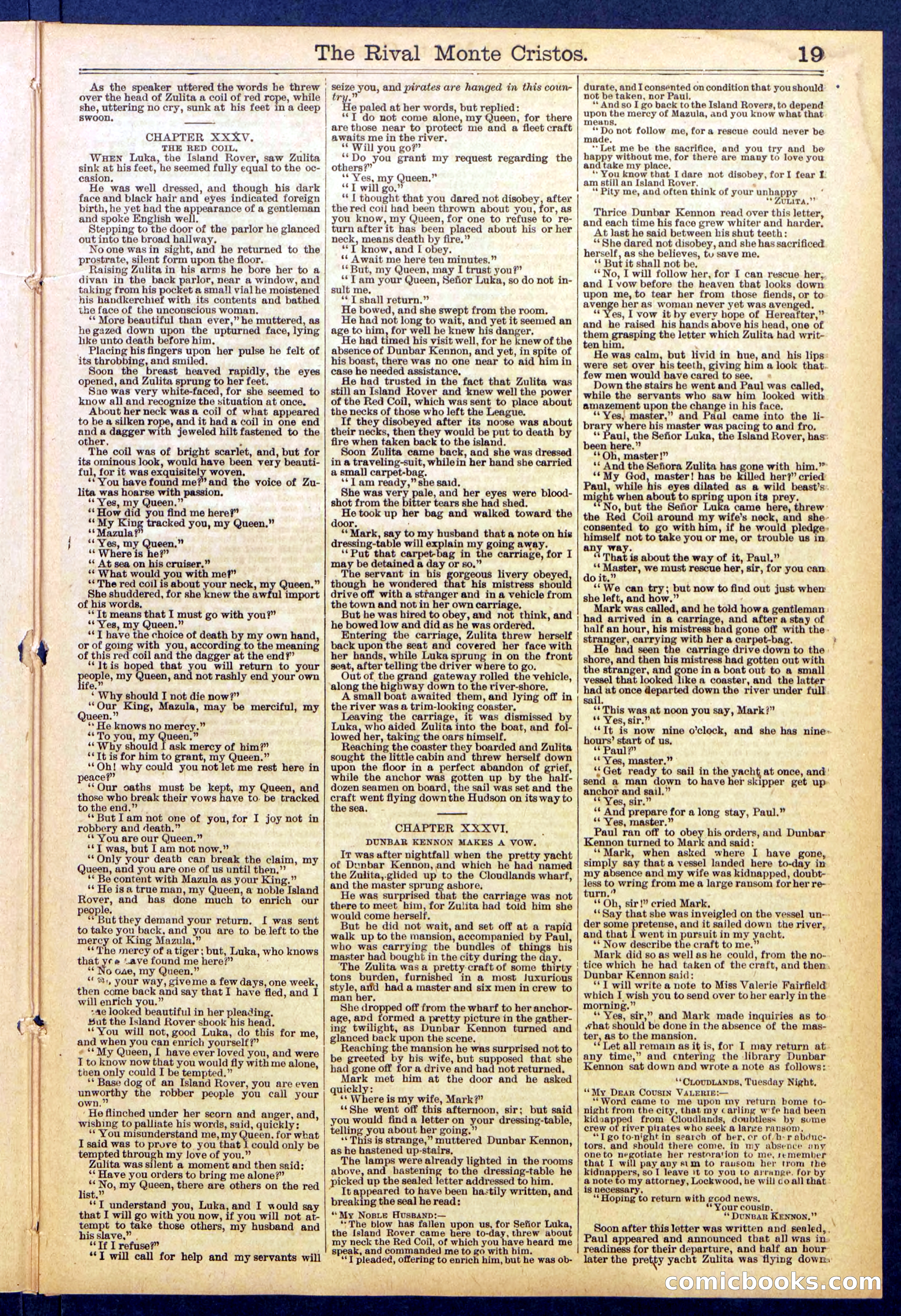 Beadle's Dime Library No. 819 — page 19 of 32