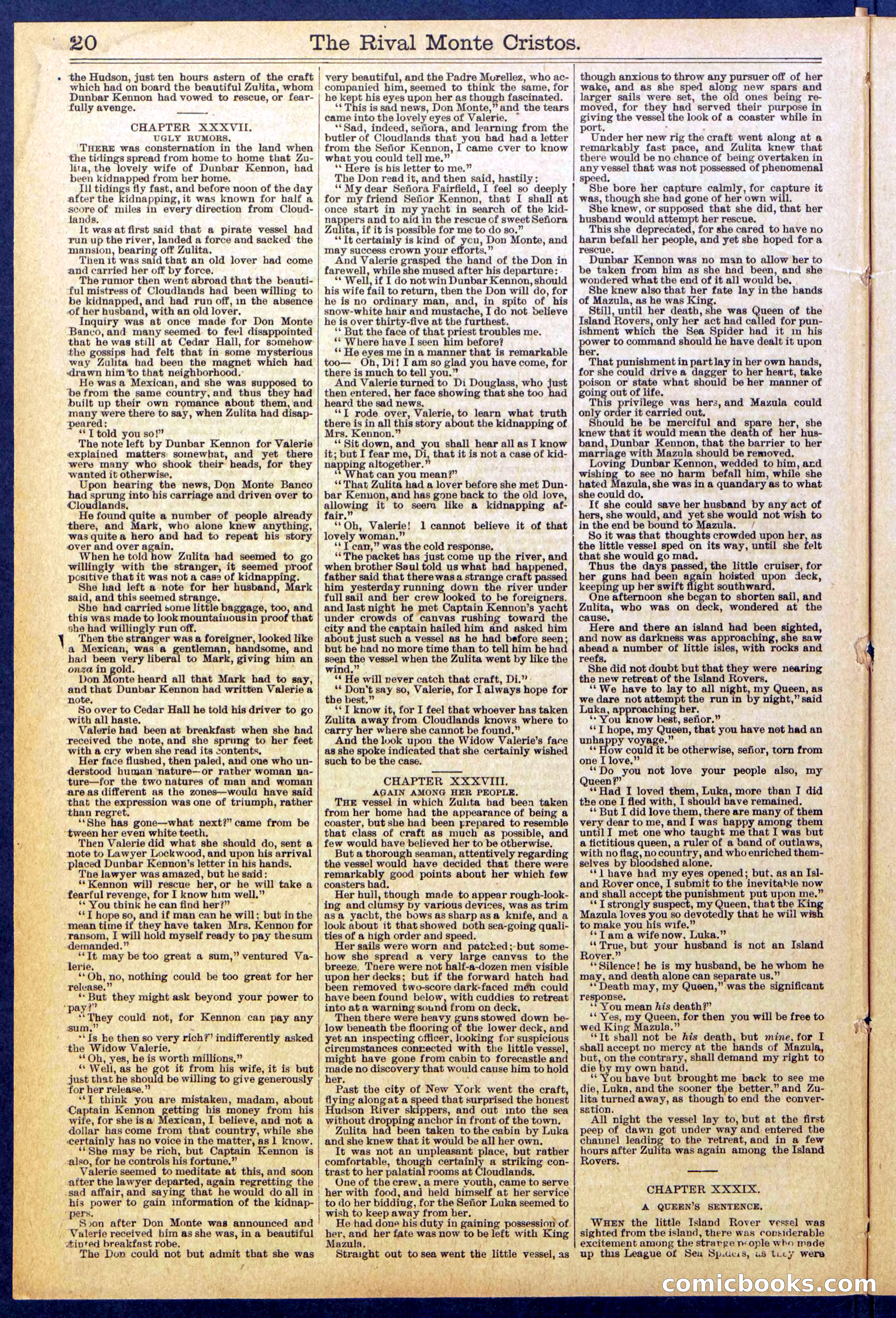 Beadle's Dime Library No. 819 — page 20 of 32