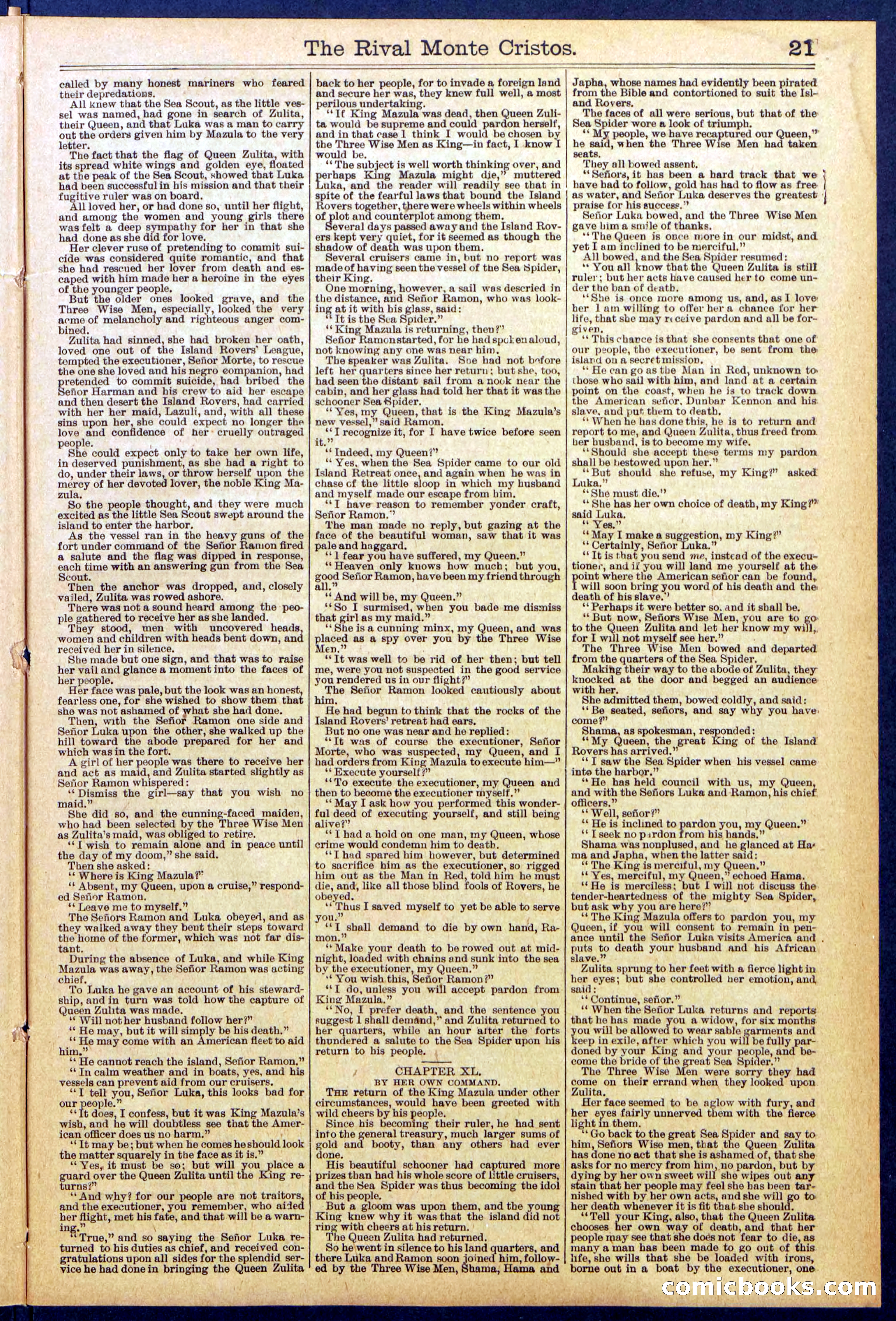 Beadle's Dime Library No. 819 — page 21 of 32