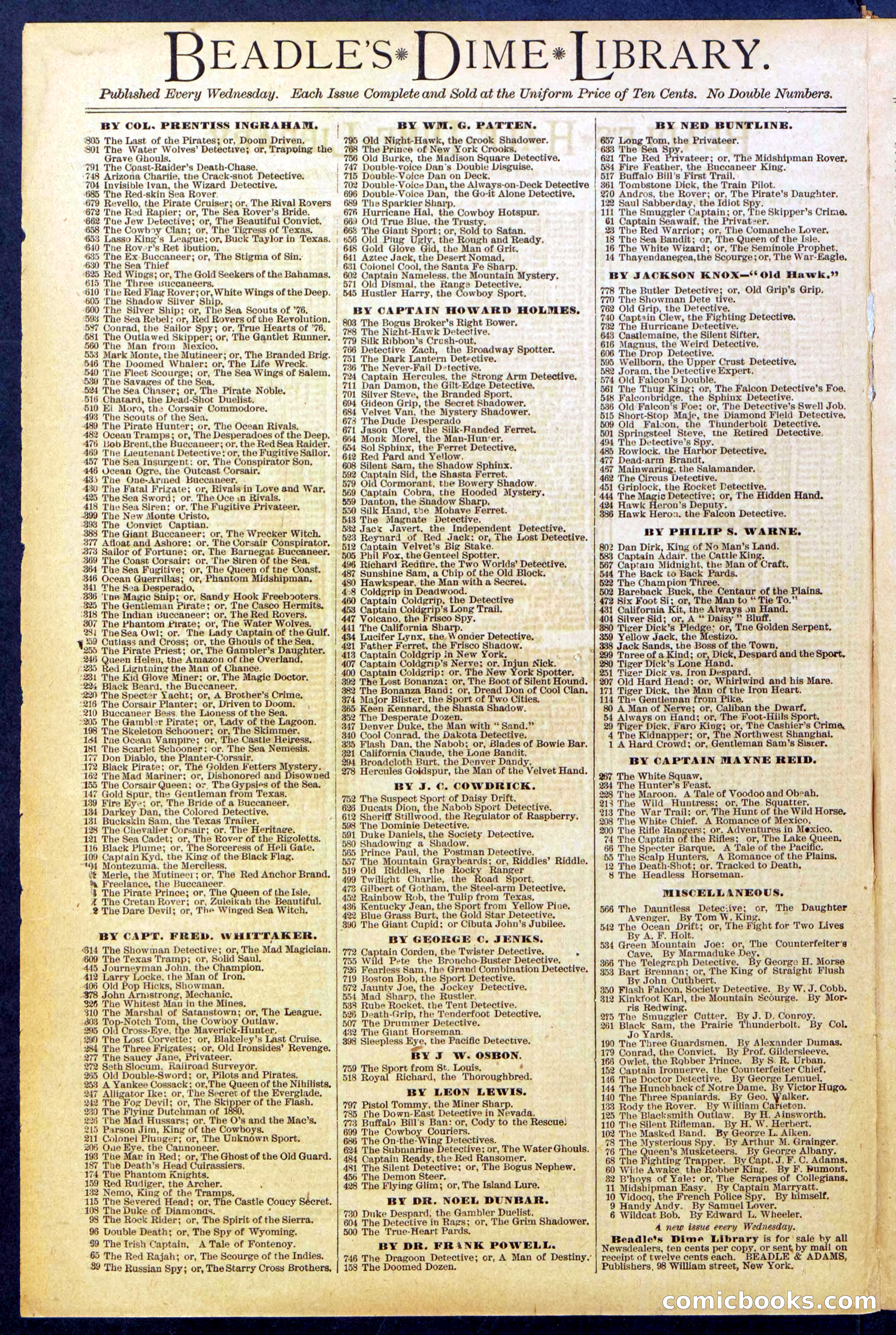 Beadle's Dime Library No. 819 — page 30 of 32