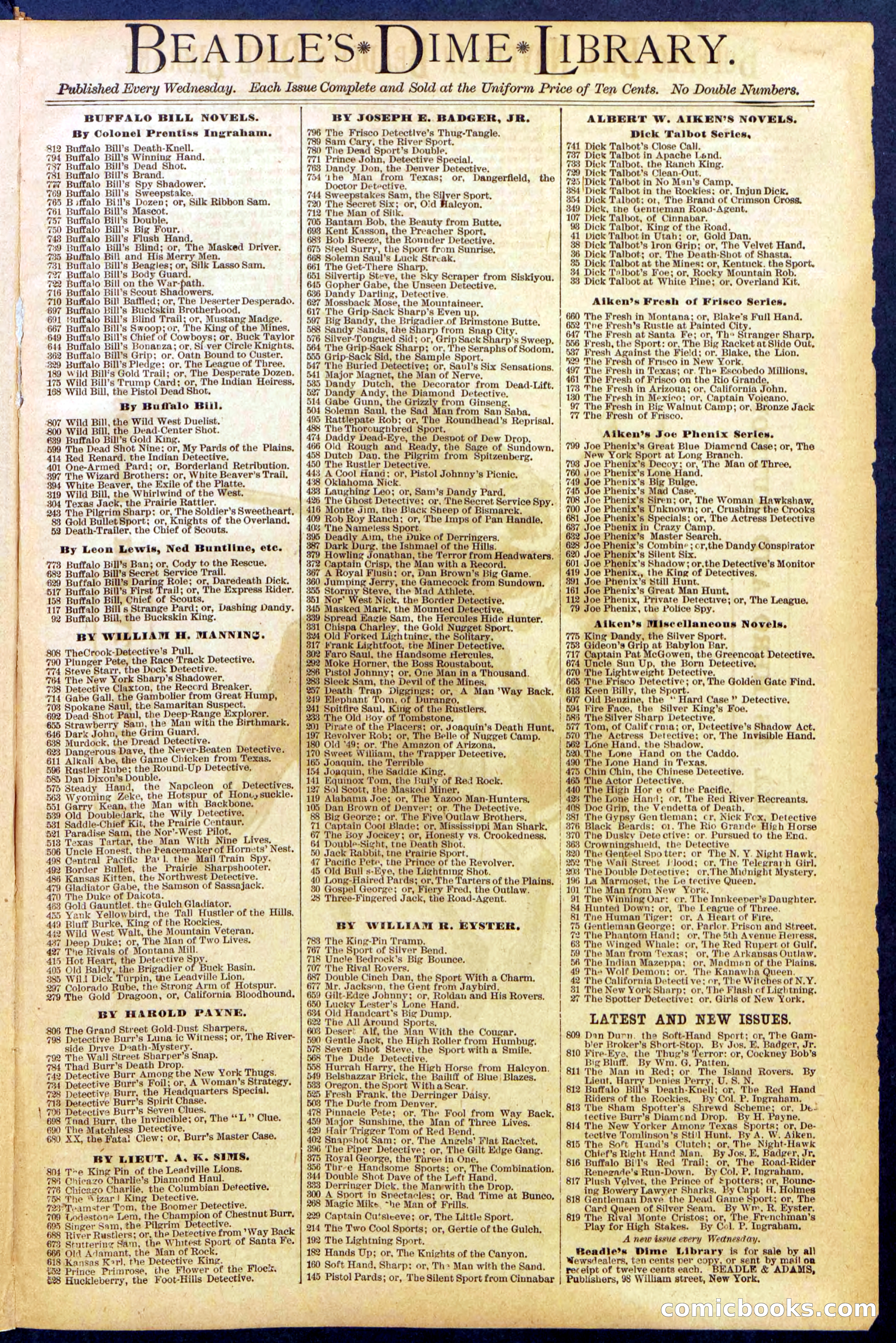 Beadle's Dime Library No. 819 — page 31 of 32