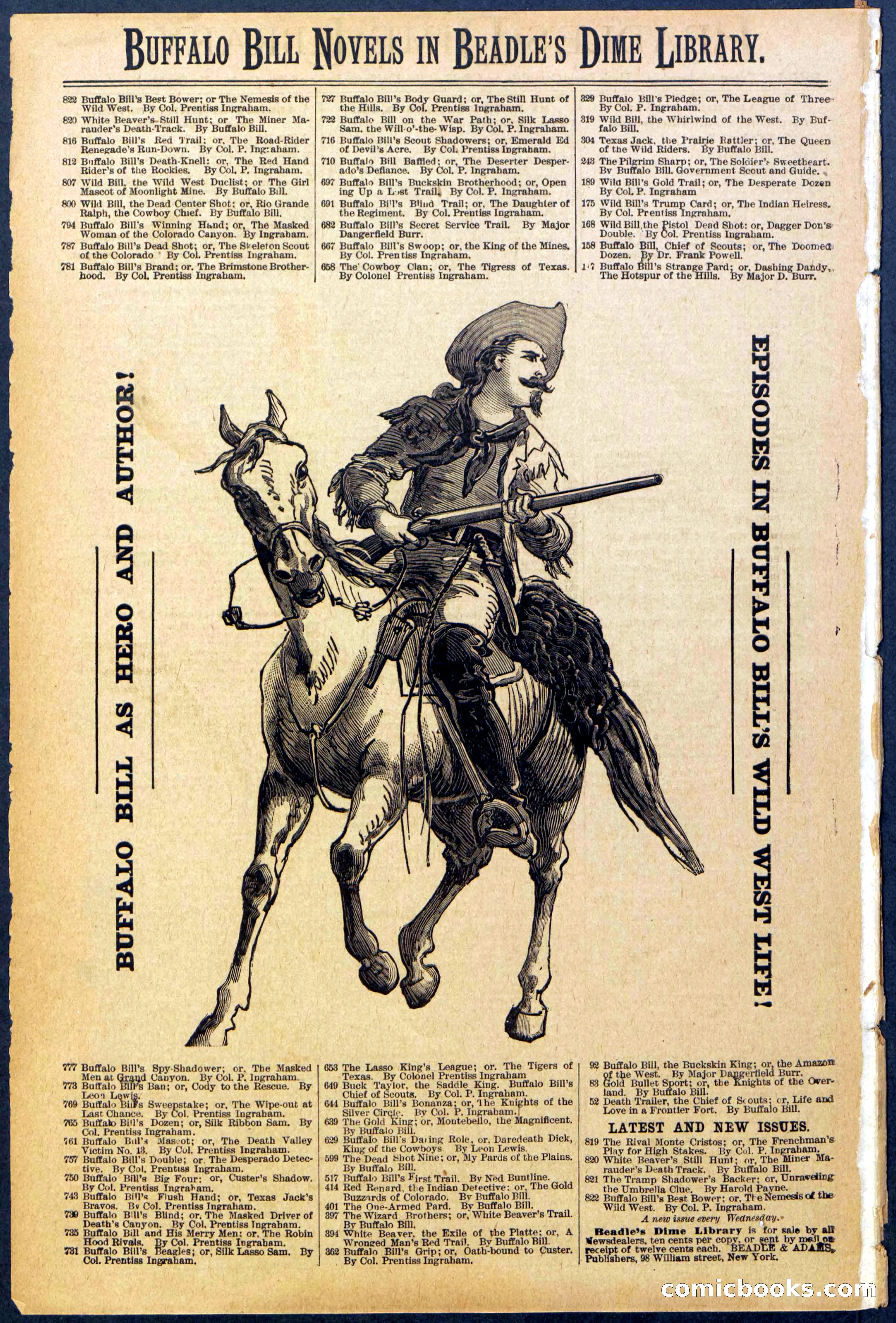 Beadle's Dime Library No. 819 — page 32 of 32