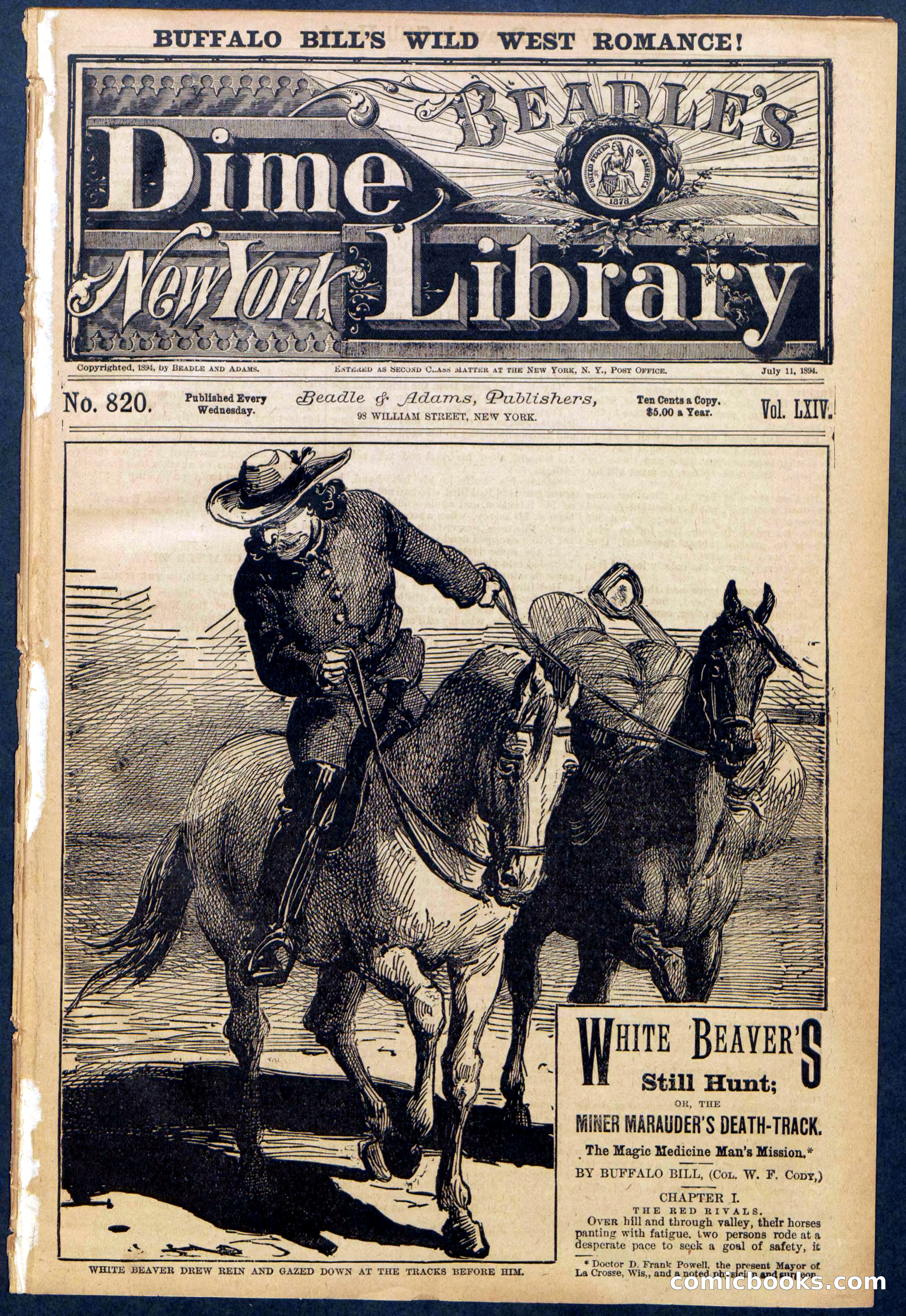 Beadle's Dime Library No. 820 — page 1 of 32