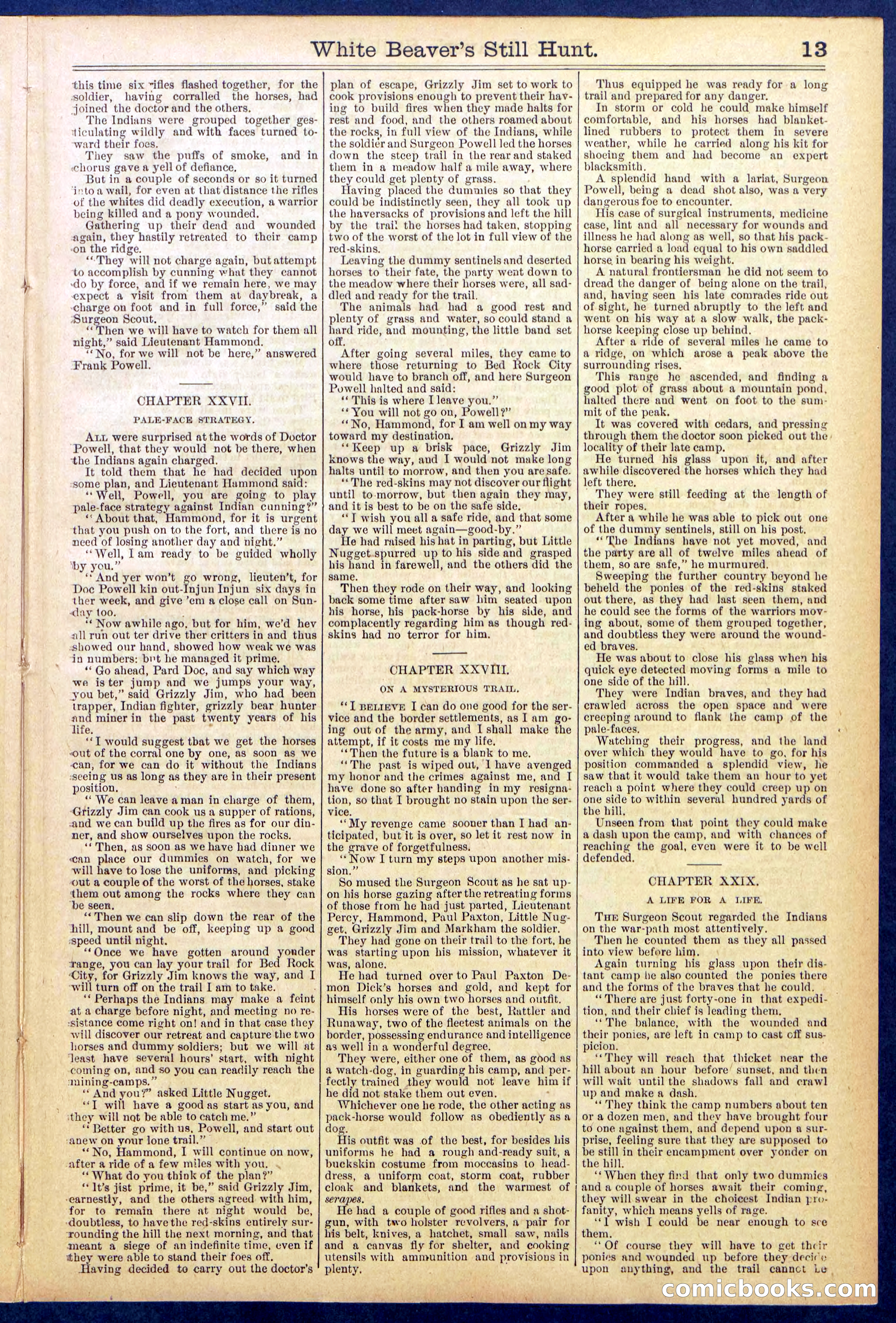 Beadle's Dime Library No. 820 — page 13 of 32