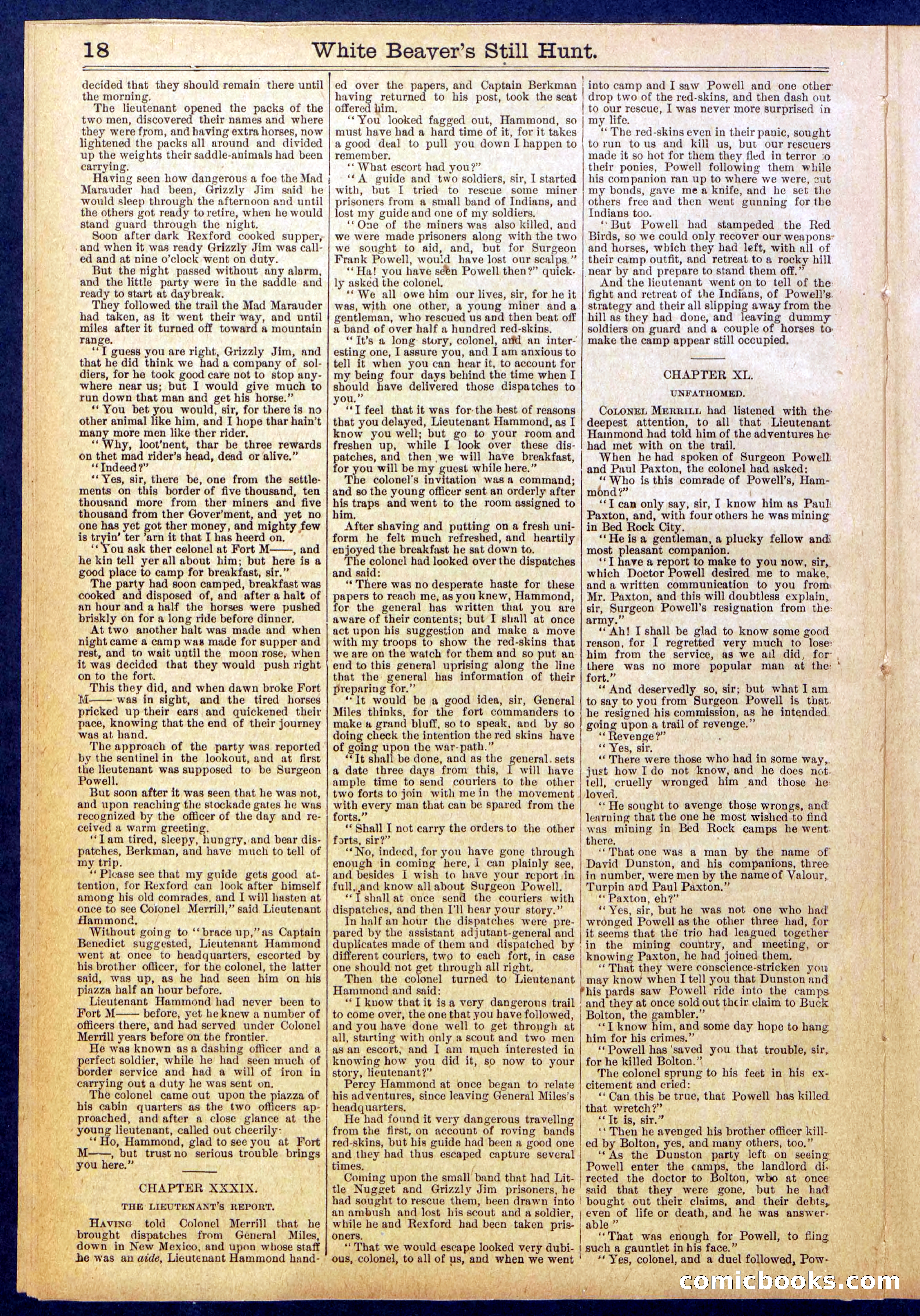 Beadle's Dime Library No. 820 — page 18 of 32
