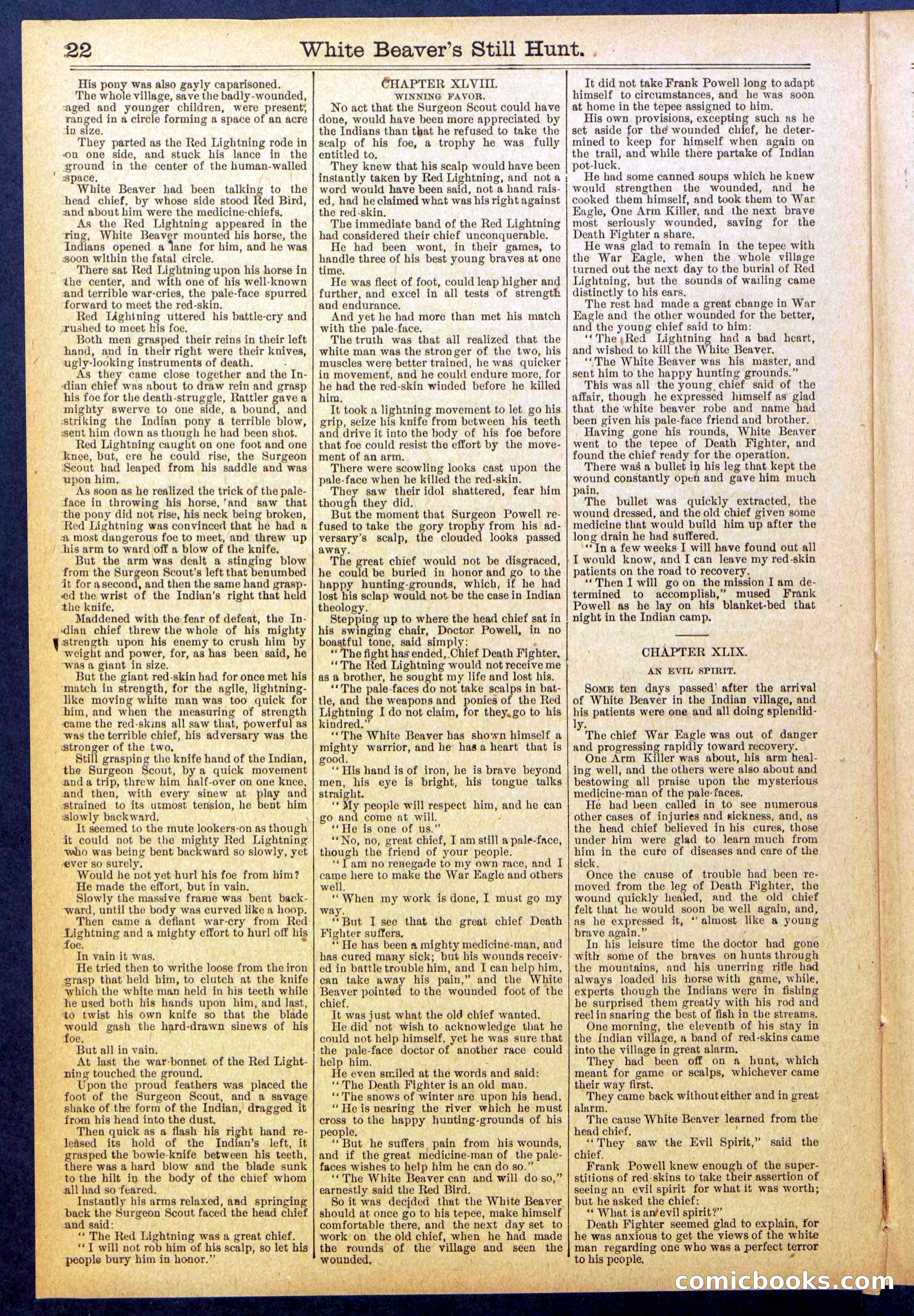 Beadle's Dime Library No. 820 — page 22 of 32