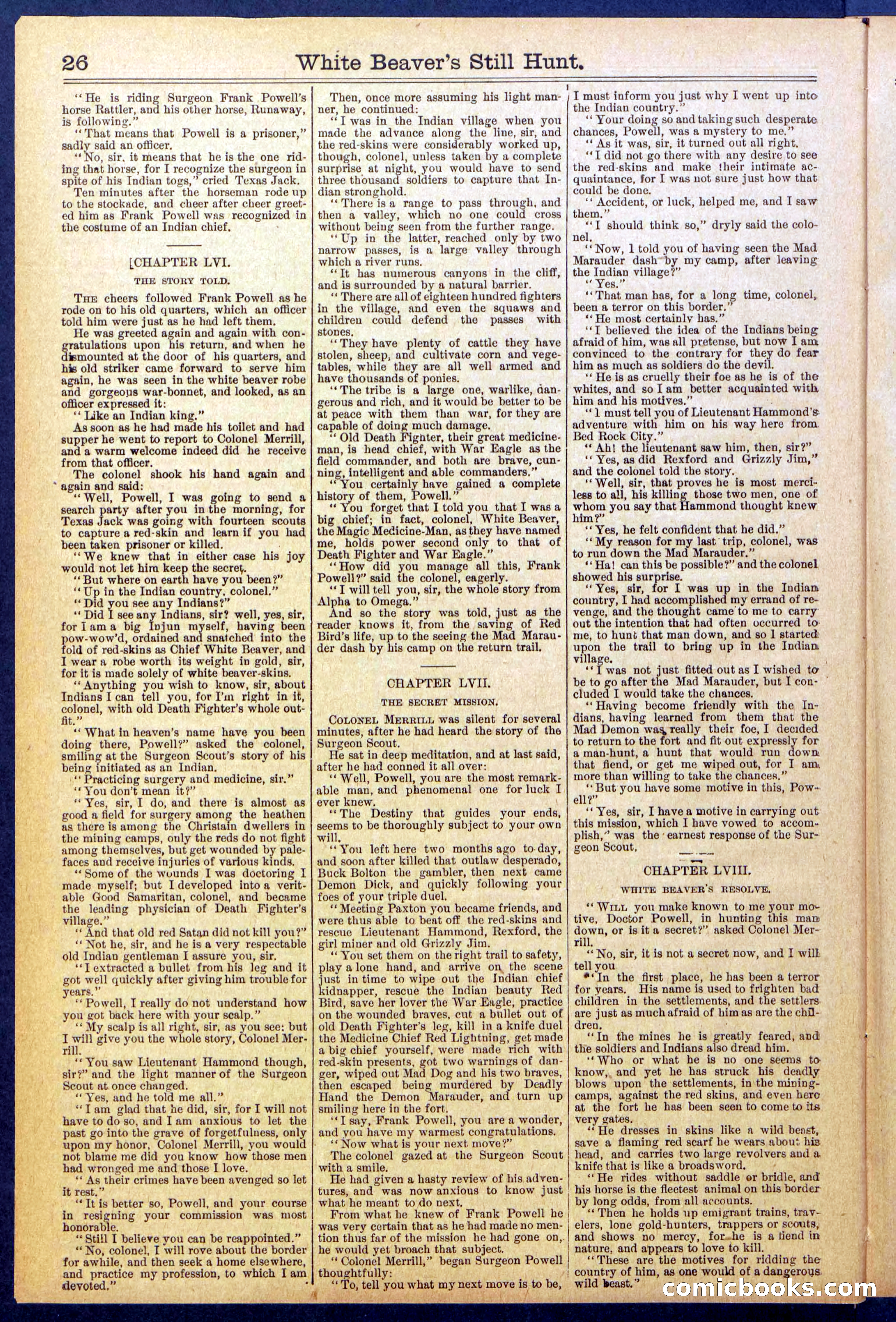 Beadle's Dime Library No. 820 — page 26 of 32