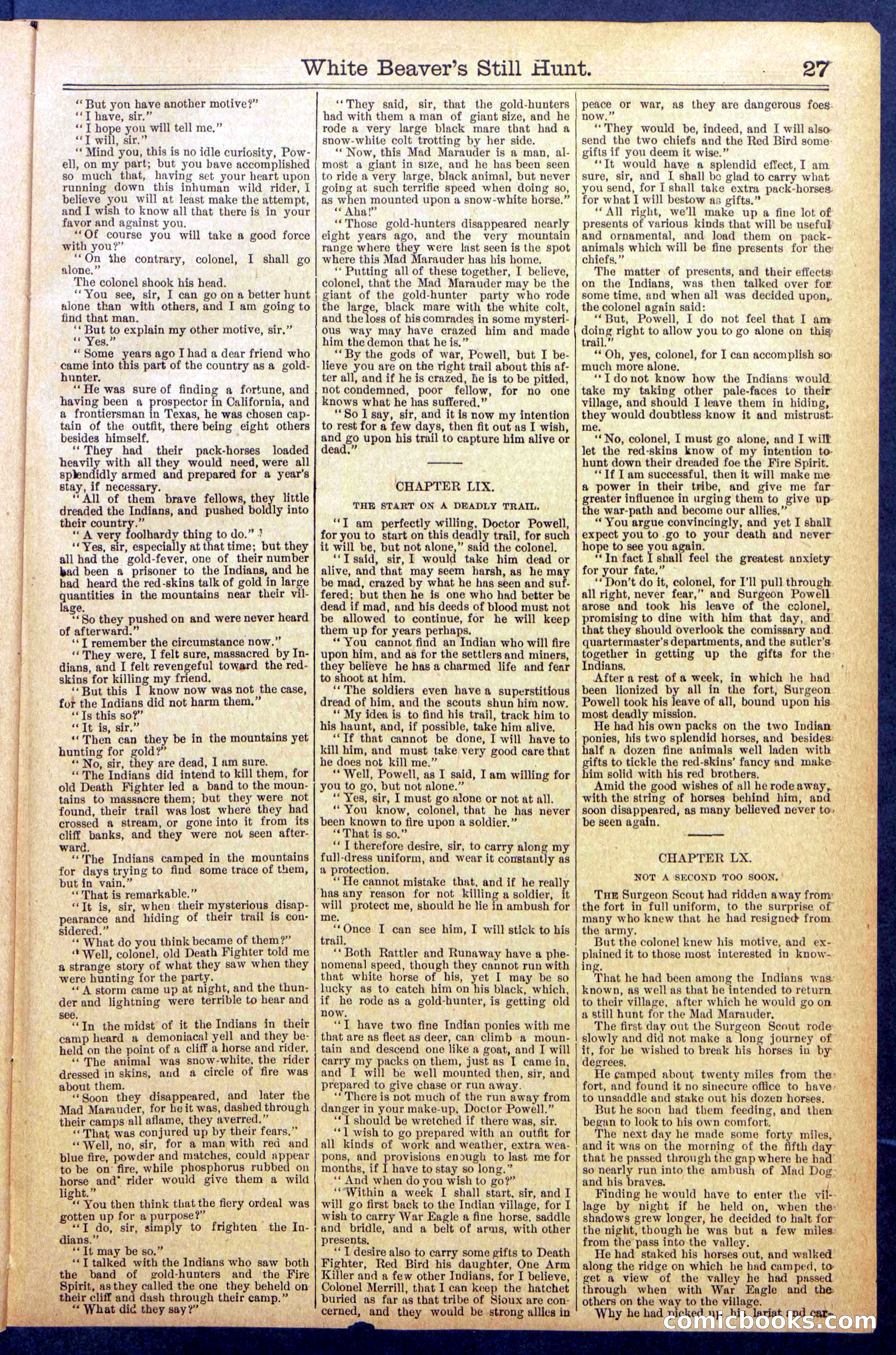 Beadle's Dime Library No. 820 — page 27 of 32